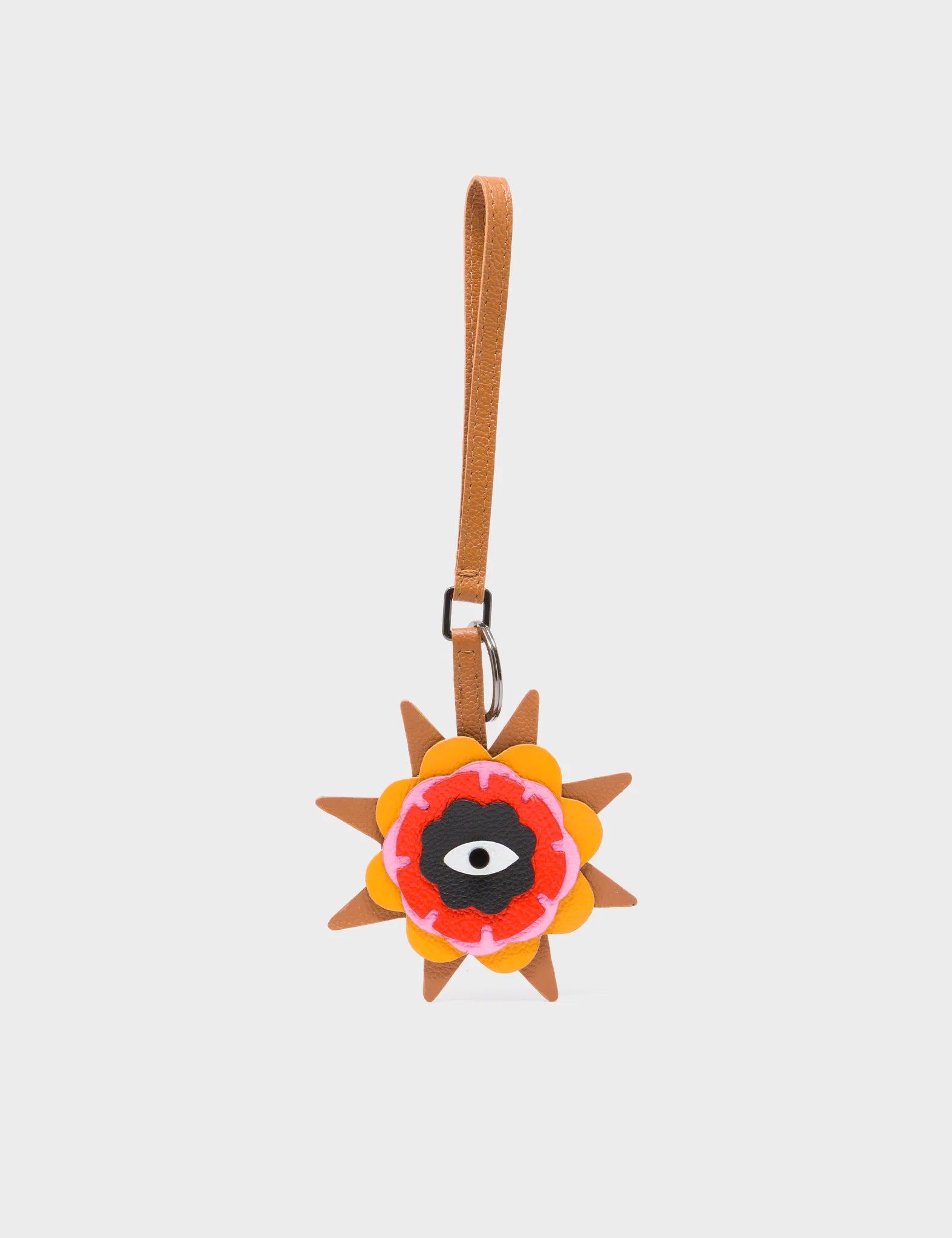 Blinkum Caramel Leather Bag Charm - Stylish & Durable Keychain Accessory for Handbags, Backpacks, and Luggage | Perfect Gift for Women & Fashion Lovers
