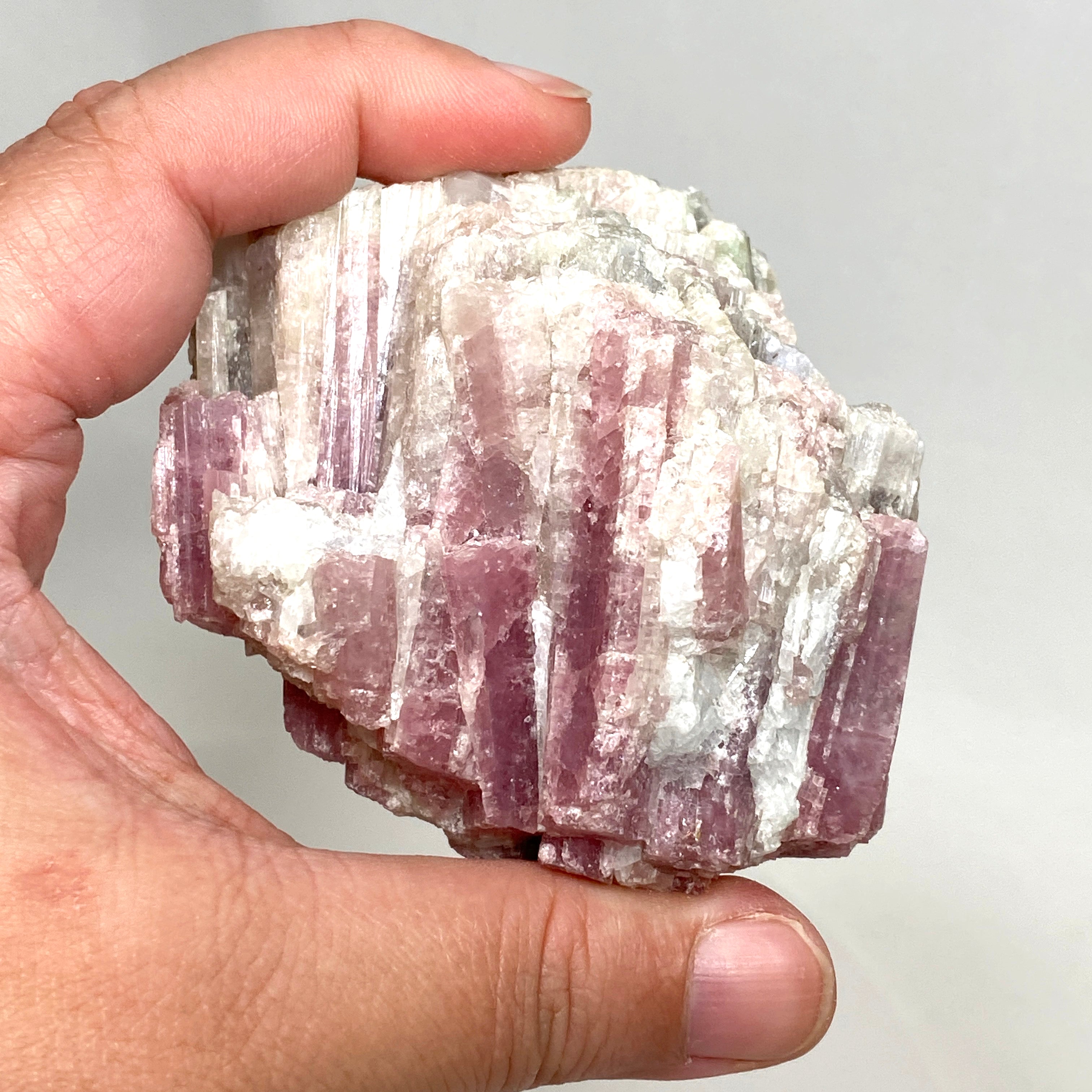 Natural Pink Tourmaline on Quartz Crystal - PTQ 04 Specimen for Mineral Collectors, Healing Crystals & Home Decor | Perfect for Meditation, Reiki & Display Cases