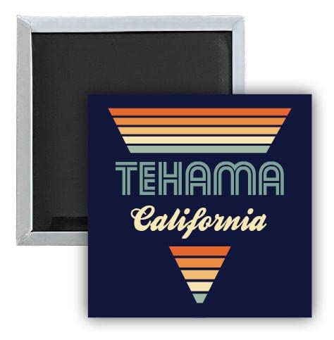 Vintage Tehama California 2.5 x 2.5-Inch Retro Fridge Magnet - Collectible Souvenir for Refrigerators, Lockers & Metal Surfaces - Perfect for Home, Office & Travel Memories