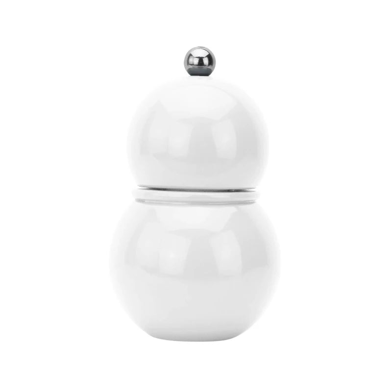 Premium Chubbie White Bobbin Salt and Pepper Grinder Set - Adjustable Ceramic Grinder for Kitchen, Dining Table & BBQ - Perfect for Home, Restaurant, and Outdoor Use