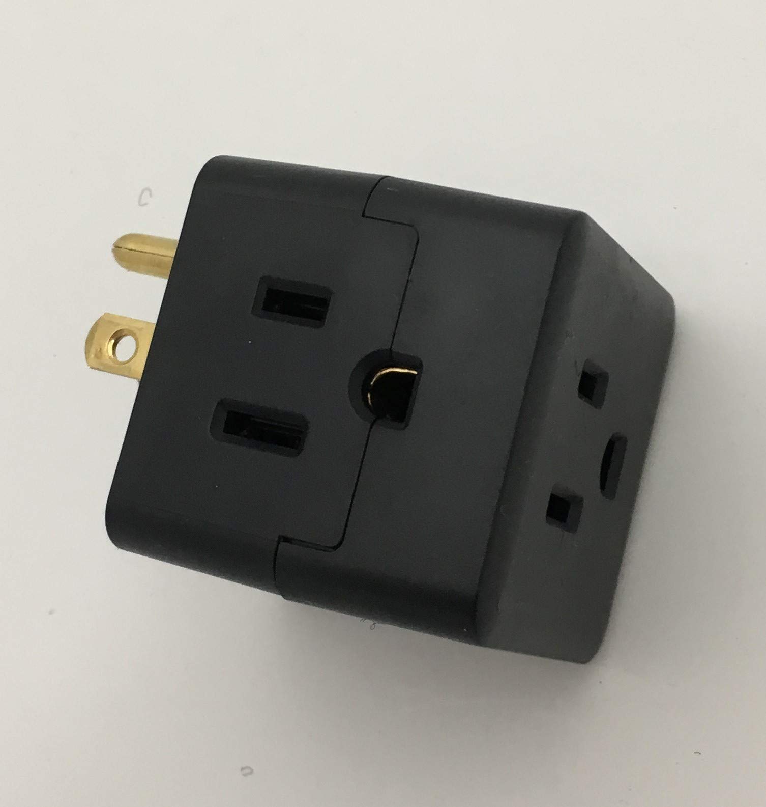 AVB Cable LA-21-100PK Bulk 3 Way Grounded Outlet (Black) 100 Pack - Heavy Duty Power Strip for Home, Office, and Workshop Use | Zack Electronics