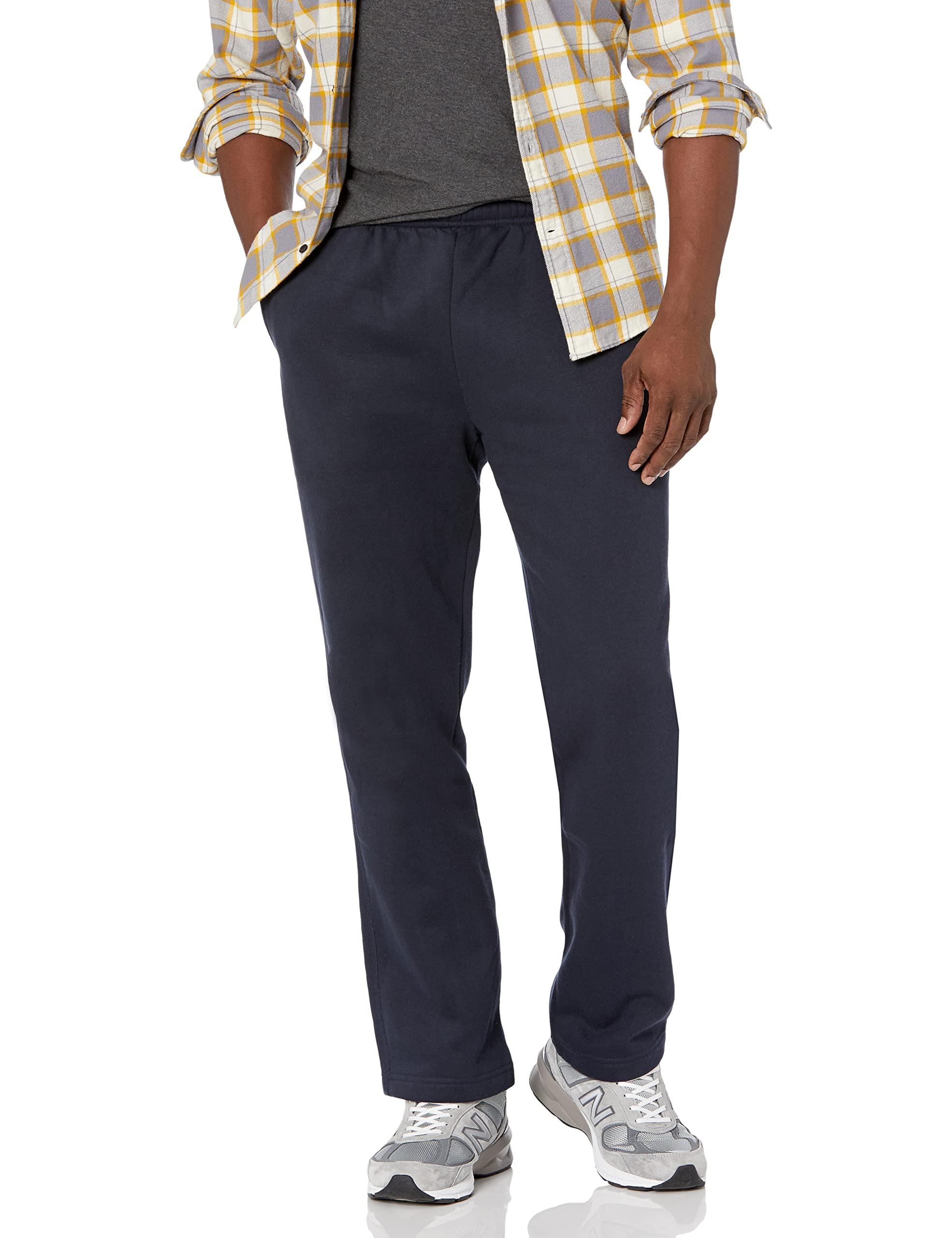 Amazon Essentials Men's Fleece Sweatpant - Comfortable Casual Lounge Pants for Big & Tall Sizes - Perfect for Home, Gym, and Outdoor Activities