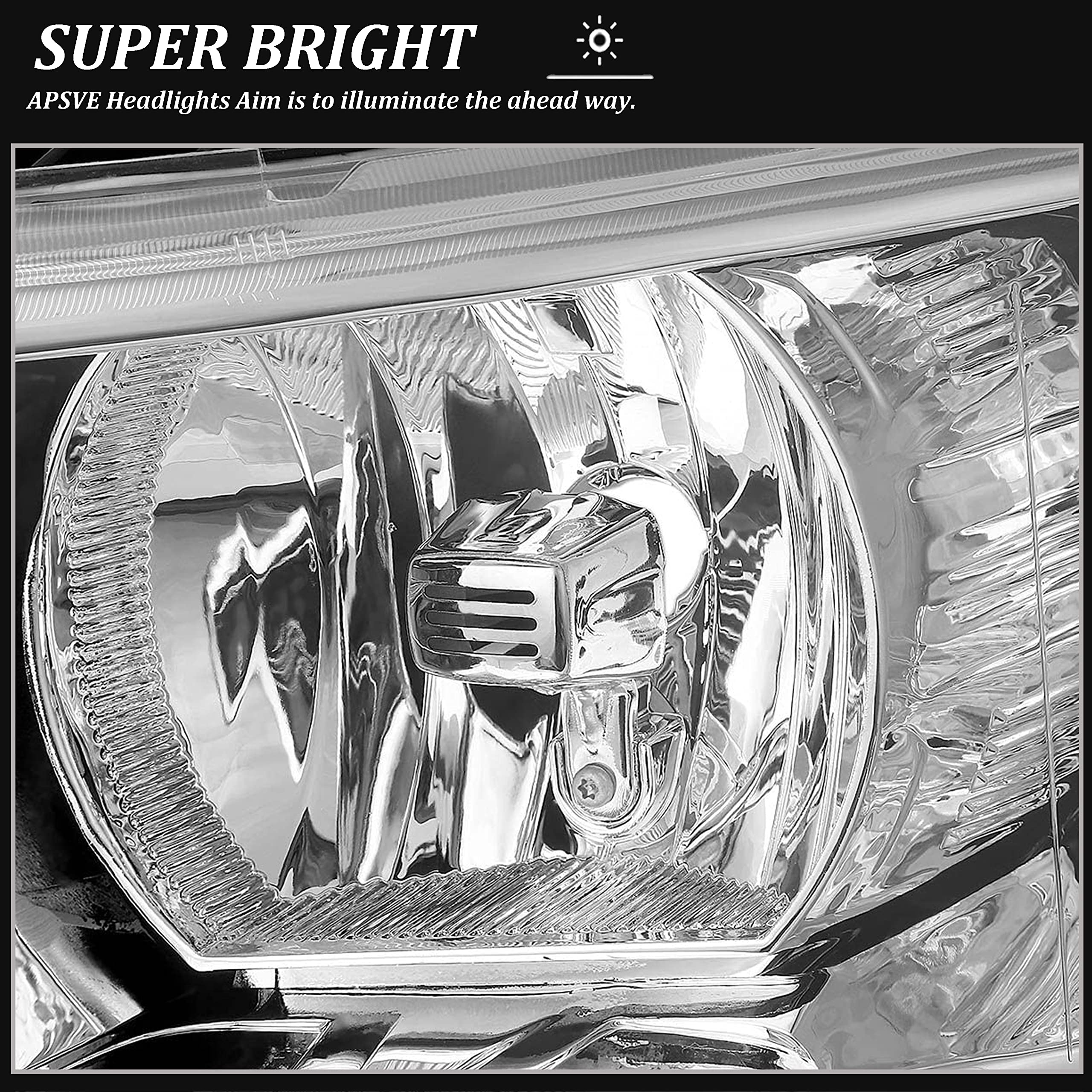 2007-2014 Chevy Silverado 1500 2500HD 3500 Headlight Assembly Replacement - Chrome Headlights Pair for Driver & Passenger | Durable LED Headlamps for Night Driving & Off-Road Adventures