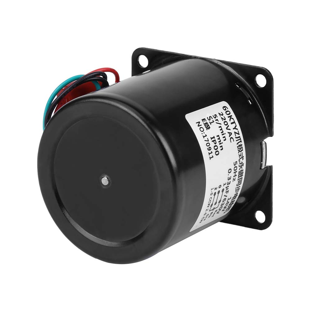 220V Synchronous Gear Motor 60KTYZ - 5R/Min Replacement for Electric Advertisement & Screen Machine - Perfect for Display Rotators, Signage, and Automated Screens
