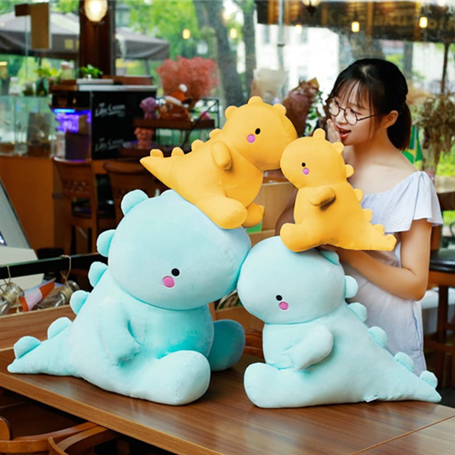 **Soft Dinosaur Plush Toy - 12 Inch Cute Fat Dino Stuffed Animal for Kids, Boys & Girls | Perfect Birthday Gift, Nursery Decor & Cuddly Companion**