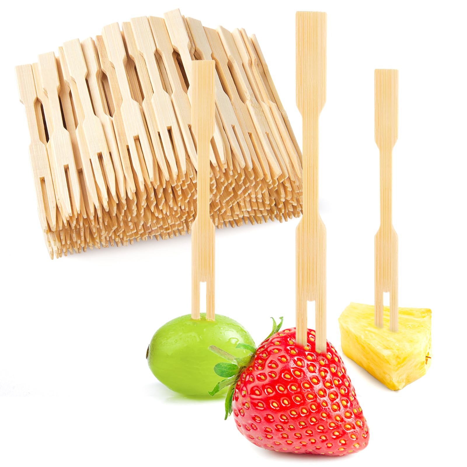 Ohumirt 320 PCS Mini Appetizer Forks - 3.5 Inch Disposable Cocktail Forks & Party Toothpicks for Fruit, Charcuterie, Cheese Platters, Weddings & Catering Events - Perfect for Hors d'Oeuvres, Appetizers & Finger Foods