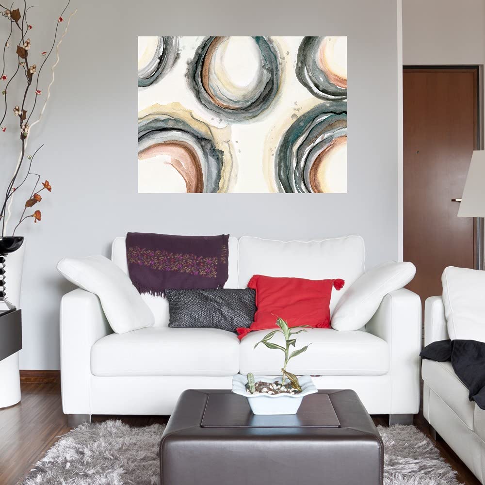 Hand-Painted Stretched Canvas Wall Art - Modern Abstract Painting by Artist Nan - 46x35 Inch Ready to Hang - Perfect for Living Room, Bedroom, Office Decor - Home & Commercial Interior Design Accent