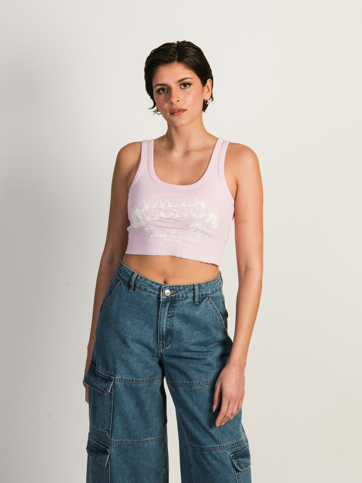 BILLABONG Women's Take It Easy Crop Tank Top - Comfortable & Stylish for Yoga, Beach & Summer Outfits
