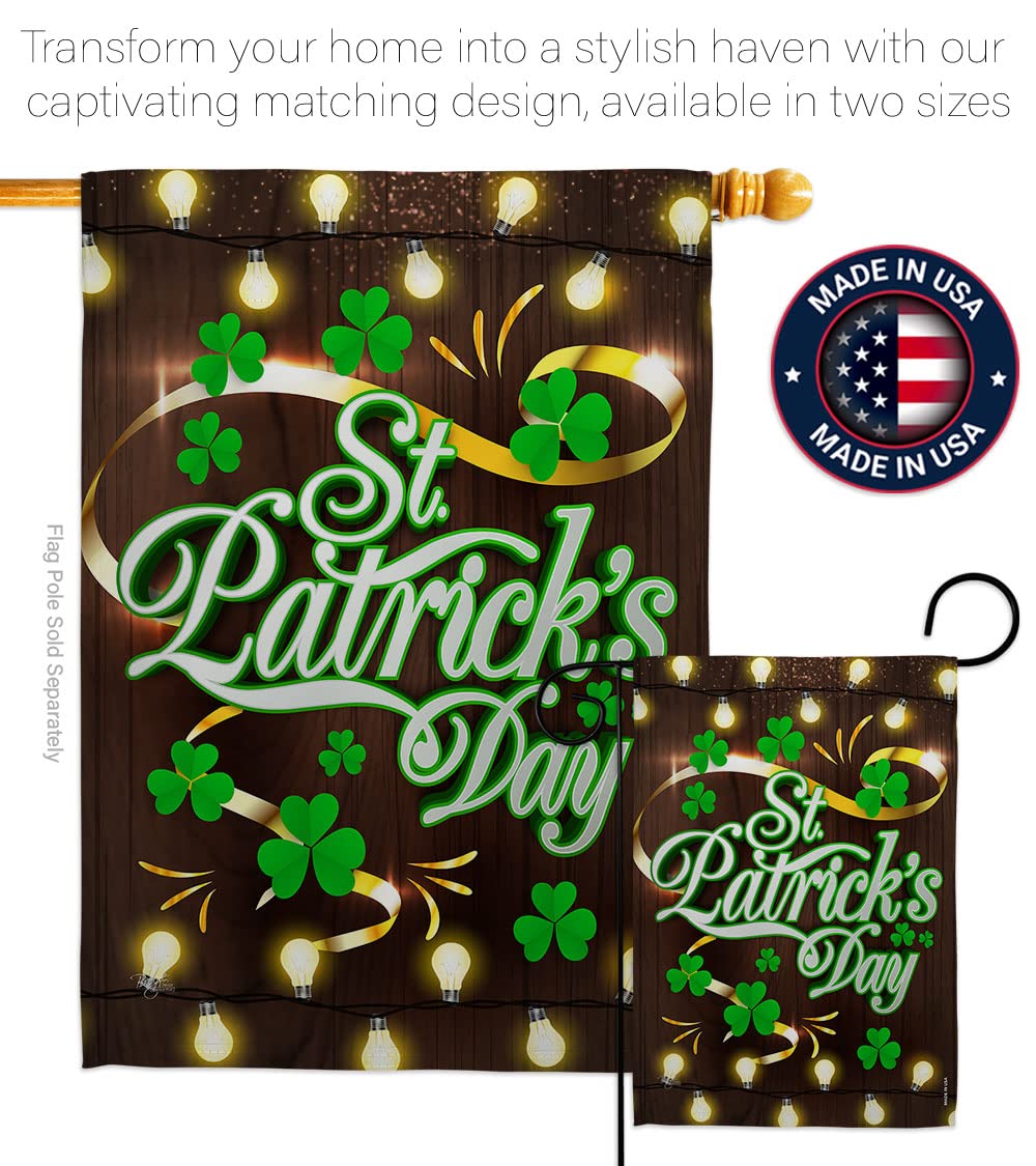 St Patrick's Day Decor Flags Set - House & Garden for Spring