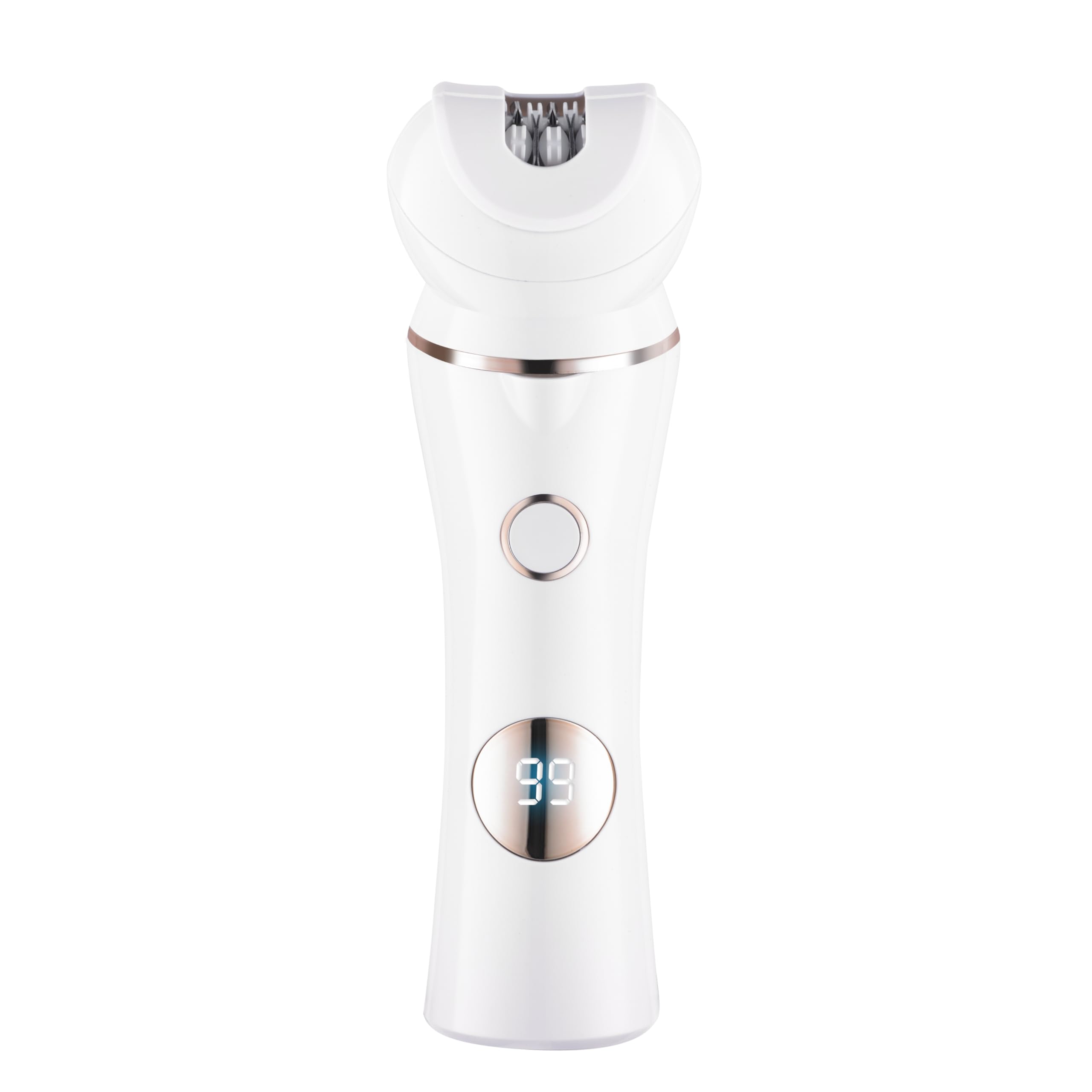 Best Women's Beauty Epilator Set with 5 Attachments - Painless Hair Removal for Legs, Underarms & Bikini Line | Smooth Skin at Home | White