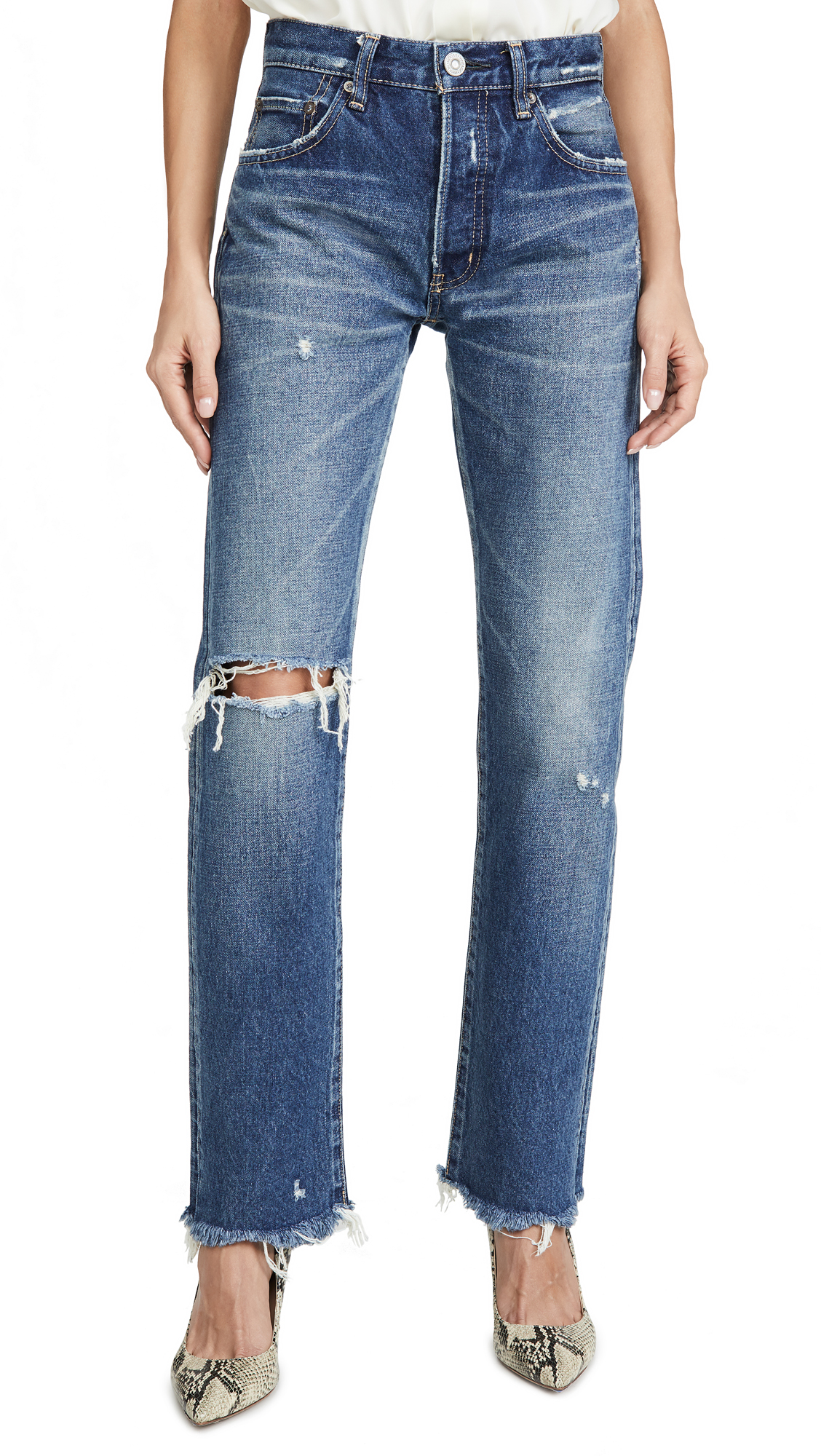 MOUSSY VINTAGE Women's High Waist Straight Leg Jeans - Classic Denim Pants for Casual Wear, Office & Date Night Outfits