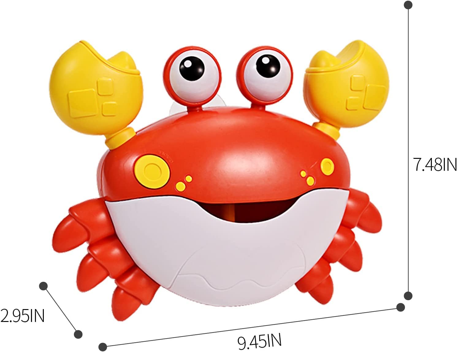 Cute Cartoon Crab Bubble Maker Toy for Kids - Fun Musical Bath & Pool Party Gift with Suction Cup | Perfect for Baby Bath Time, Toddler Play & Outdoor Water Activities