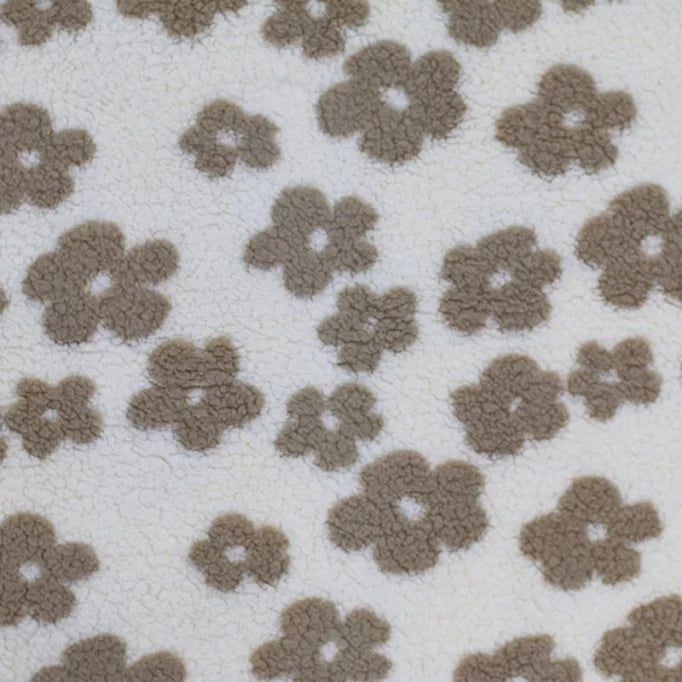 White Flower Teddy Sherpa Fleece Blanket - Ultra Soft & Cozy Plush Throw for Bed, Sofa, and Winter Warmth - Perfect for Gifts, Home Decor, and Relaxation