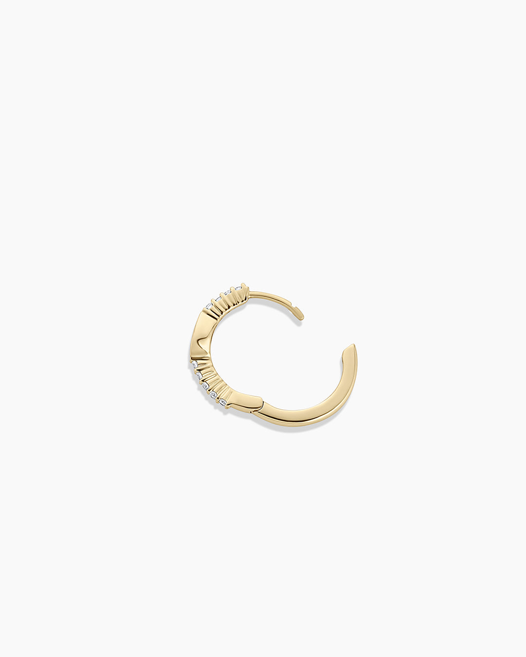 Lab Grown Diamond Pear Single Huggie Earrings - Elegant & Hypoallergenic for Daily Wear & Special Occasions