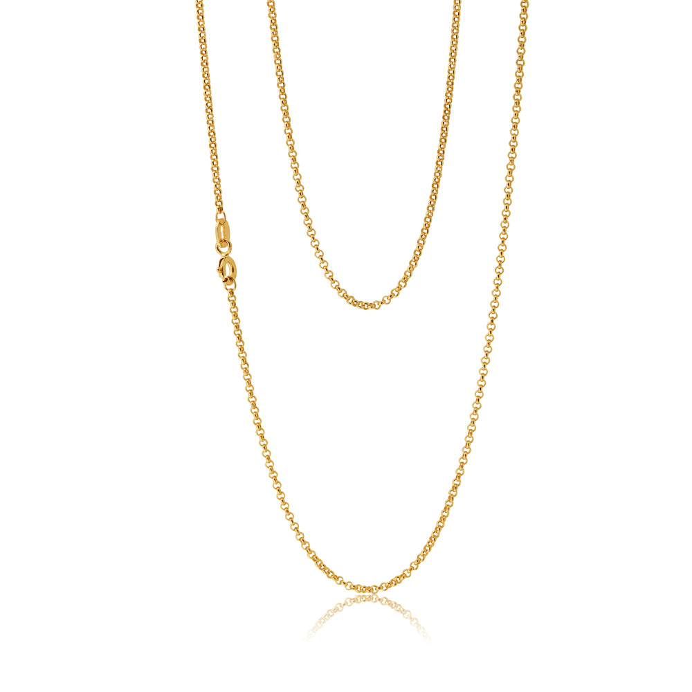 9ct Divine Yellow Gold Silver Filled Belcher Chain Necklace for Women - Elegant Layering Jewelry for Everyday Wear & Special Occasions