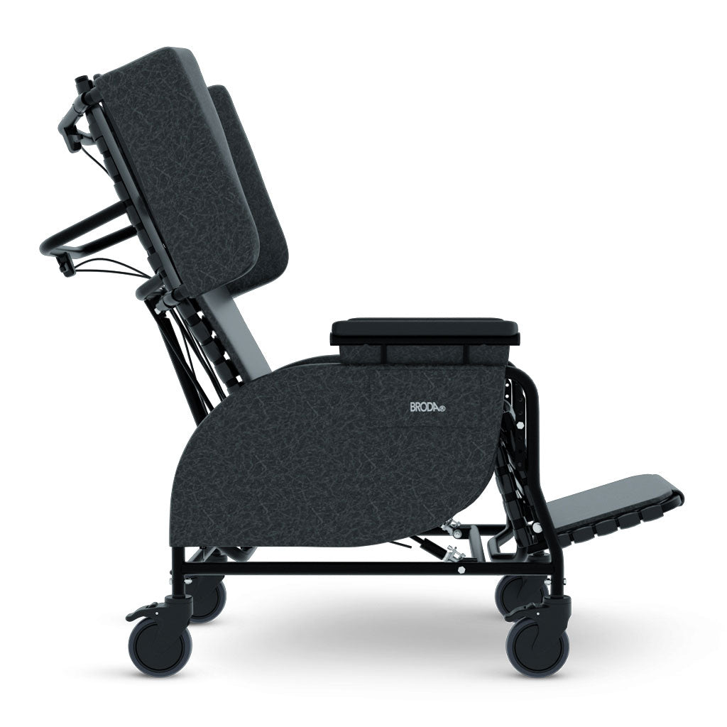 Broda Midline Reclining Chair Rental - 22 Inch Wide Wheelchair for Elderly & Disabled - Comfortable Home & Healthcare Use