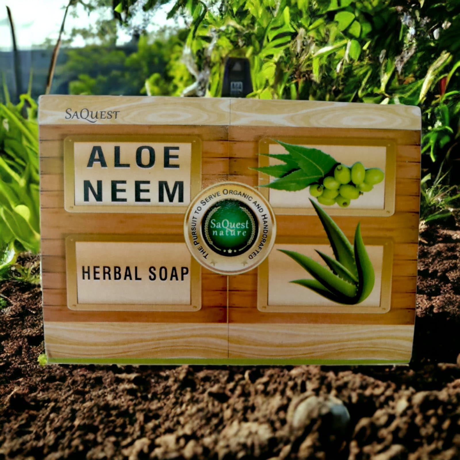 SaQuest Premium Herbal Bathing Bars - Rose Petal, Aloe Neem & Lemon Grass for Men & Women | Natural, Paraben & Sulfate Free (3x100g) | Gentle Cleansing for Sensitive Skin & Relaxing Bath Time
