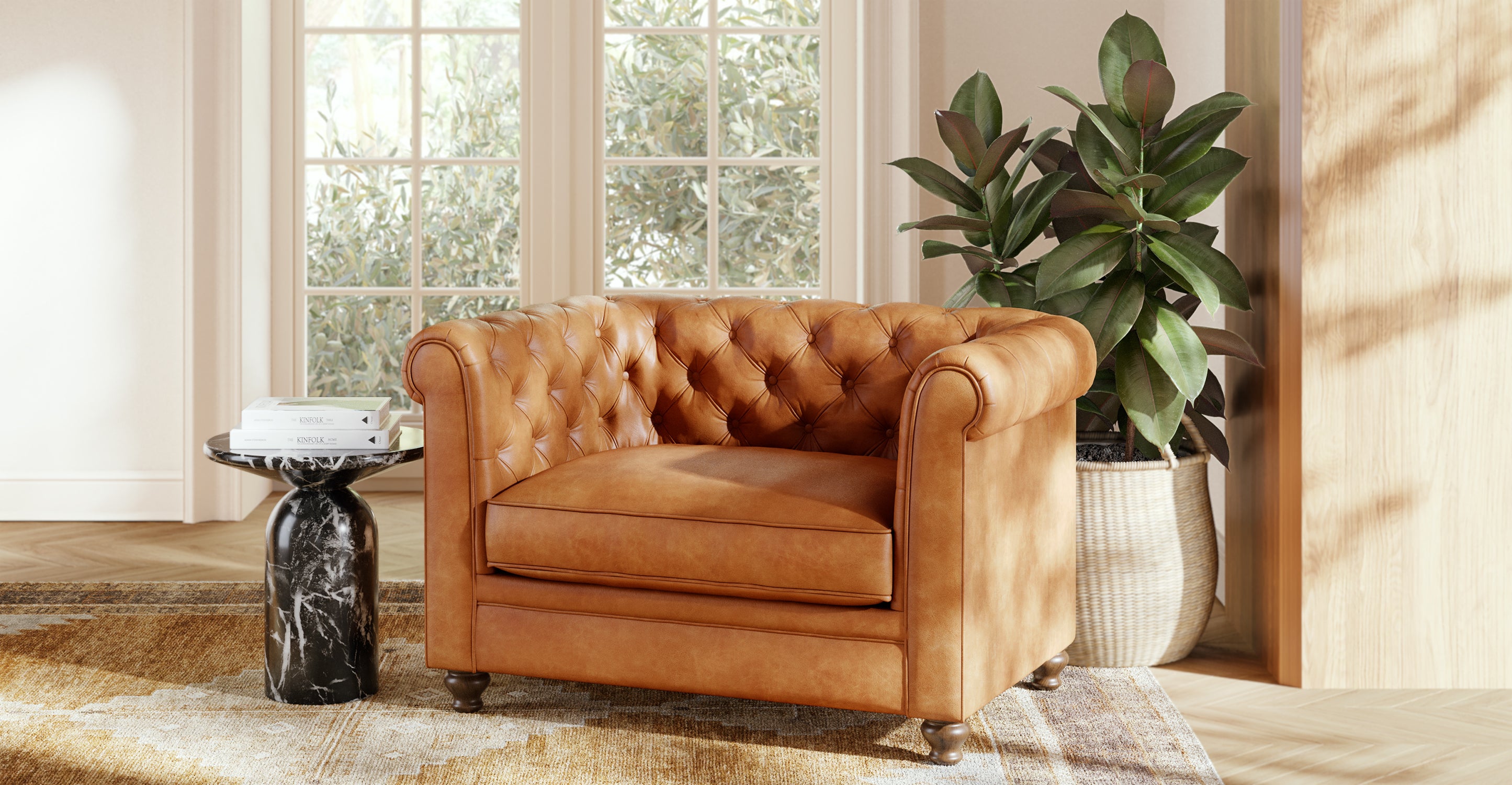 Lyon Lounge Chair - Modern Comfortable Accent Chair for Living Room, Bedroom & Office - Perfect for Relaxing, Reading & Lounging