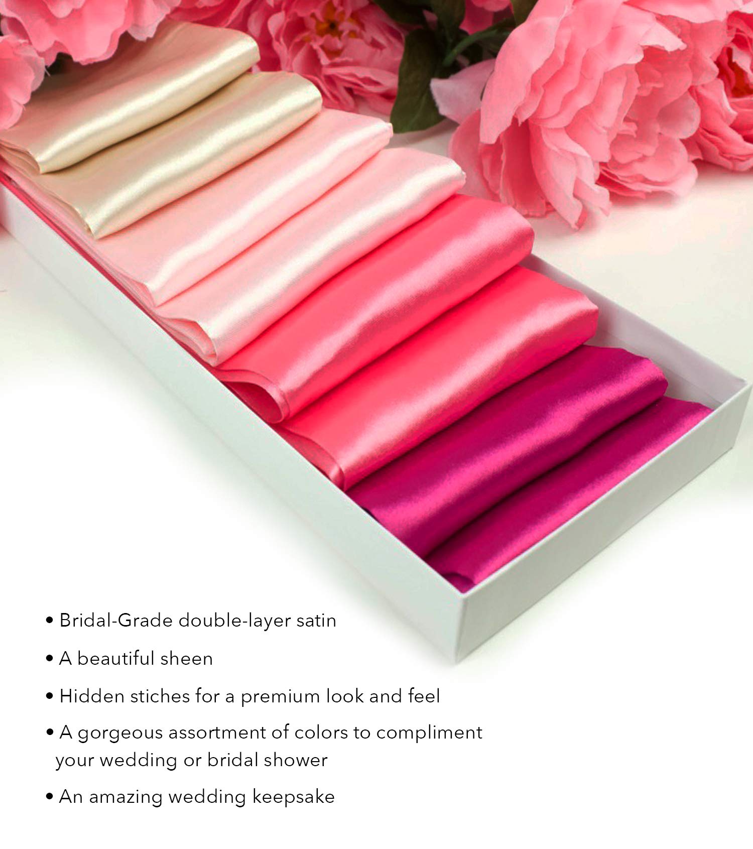 Rose Gold Bridal Sash - Premium Satin Bride to Be Sash for Weddings, Bachelorette Parties & Bridal Showers - Elegant White Wedding Accessory