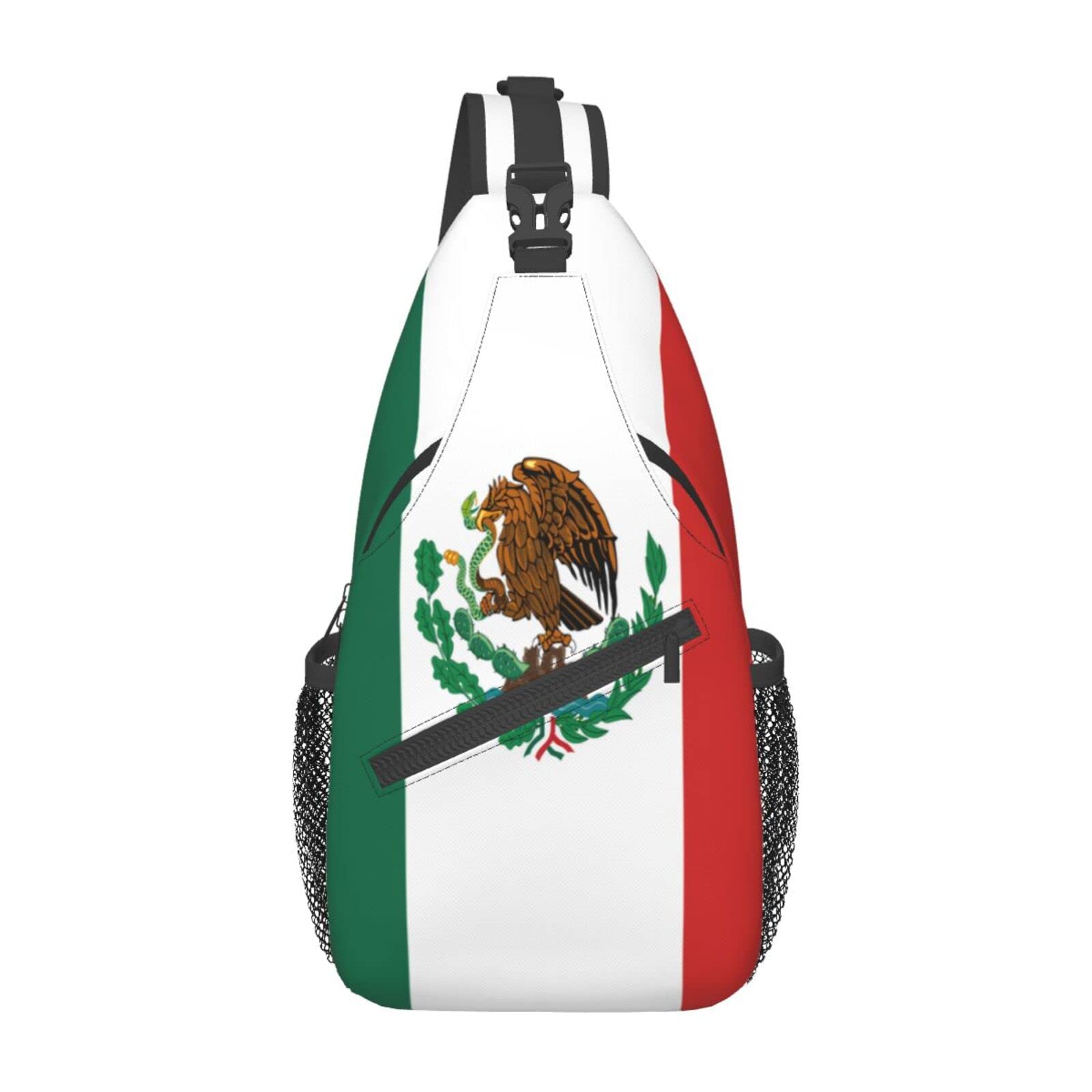 Mexico Flag Crossbody Sling Bag - Unisex Travel & Hiking Backpack for Outdoor Adventures