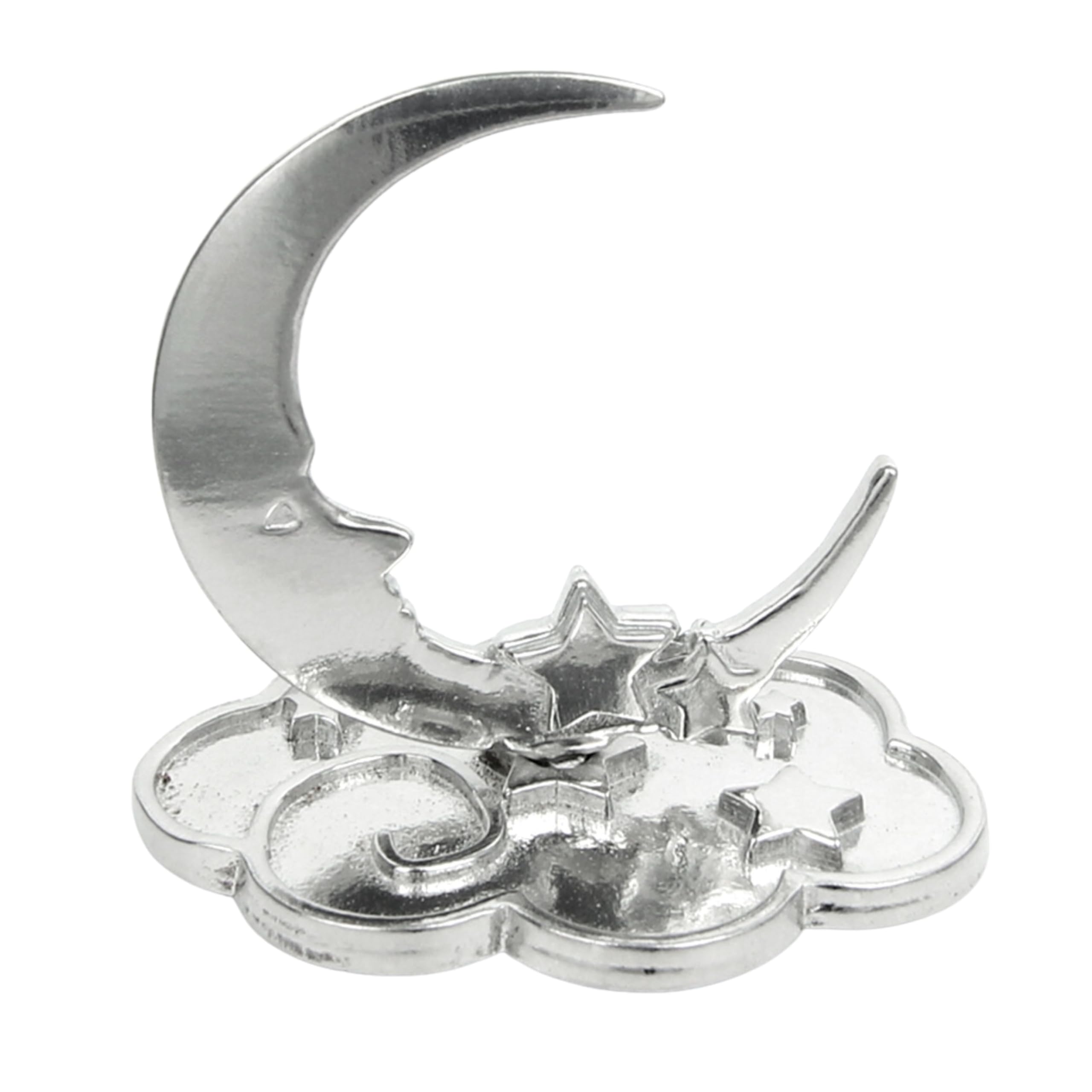 Celestial Pewter Moon & Stars Ring Holder - USA Handcrafted Gift for Jewelry Storage