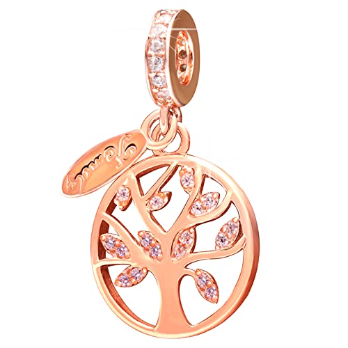 Rose Gold Tree of Life Charms
