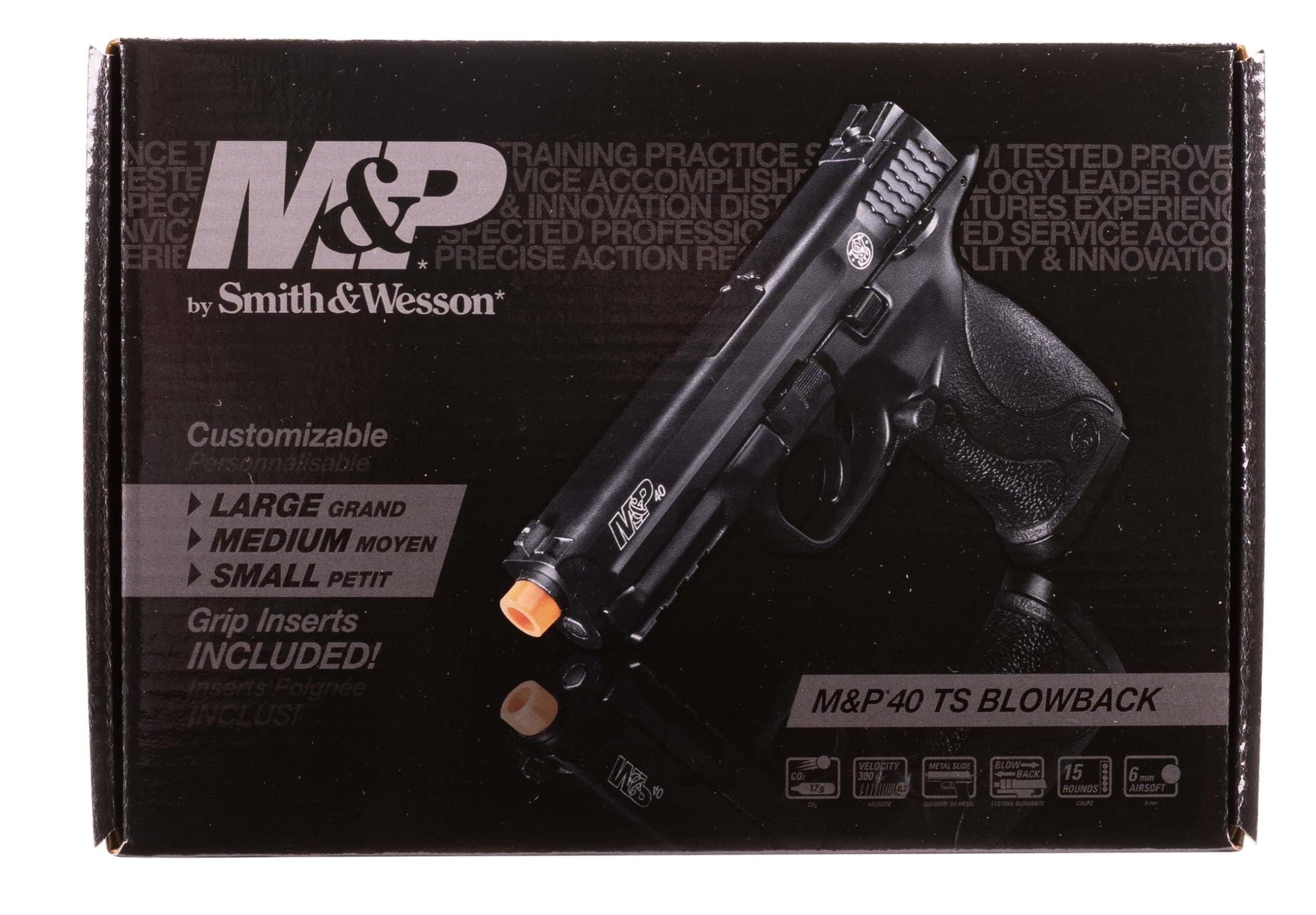 Smith & Wesson Elite Force M&P 40 6mm BB Pistol Airsoft Gun - Realistic Training & Target Shooting for Adults & Teens - Perfect for Backyard Target Practice, Airsoft Games & Tactical Training