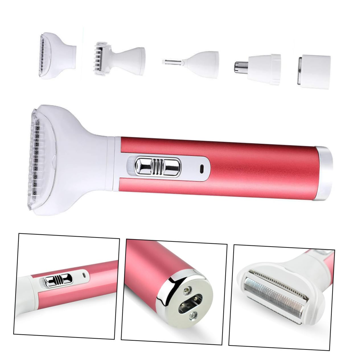 Baluue Rechargeable Electric Epilator & Hair Trimmer for Women - Portable Bikini, Face & Body Hair Removal Device with ABS Rosy Design - Perfect for Travel, Gym & Home Use