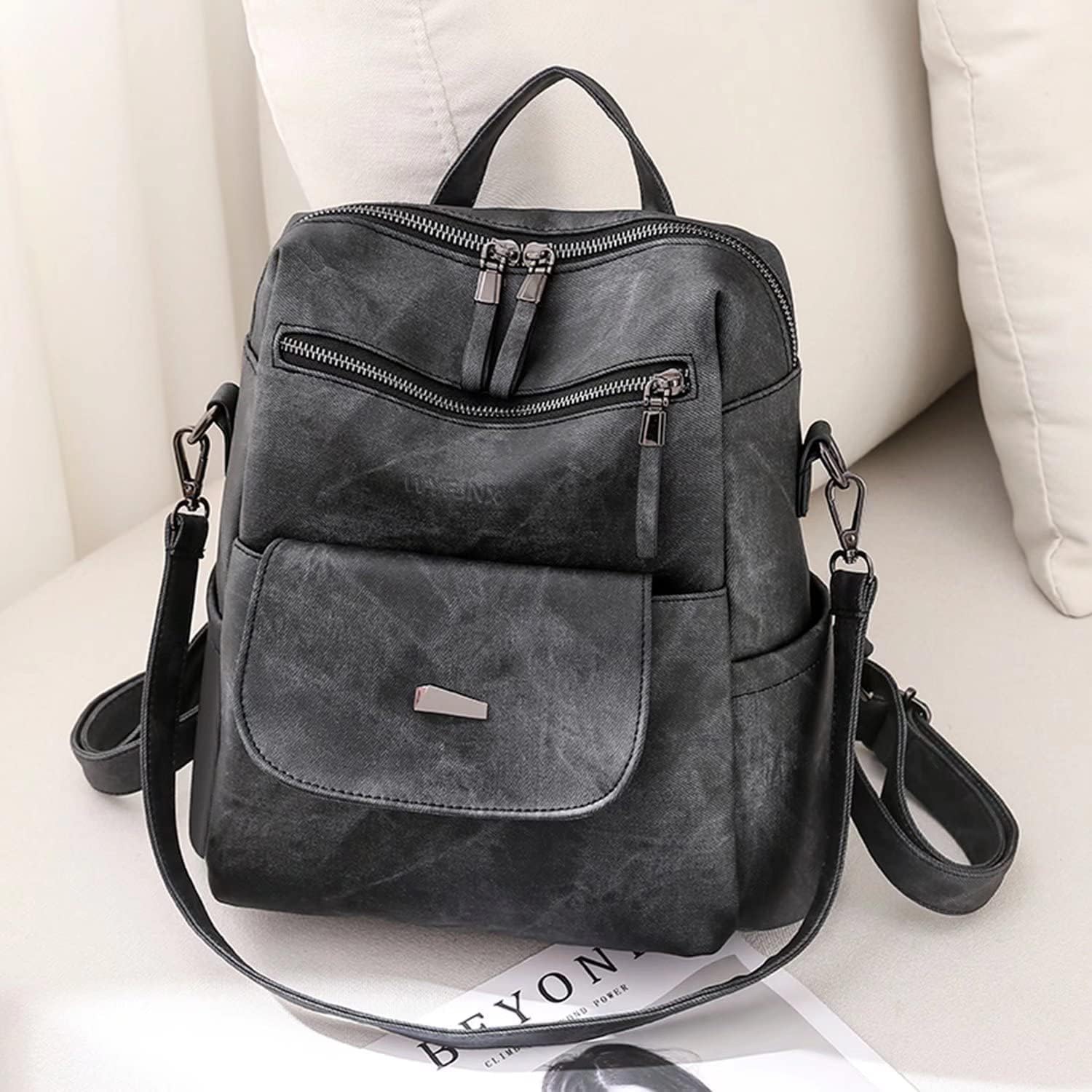 Women's PU Leather Backpack Purse - Fashion Multipurpose Handbag for Travel & Daily Use