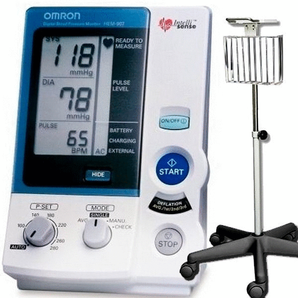 Omron HEM-907XL Professional Digital Blood Pressure Monitor - Accurate Upper Arm Cuff for Home & Clinic Use, Hypertension Management