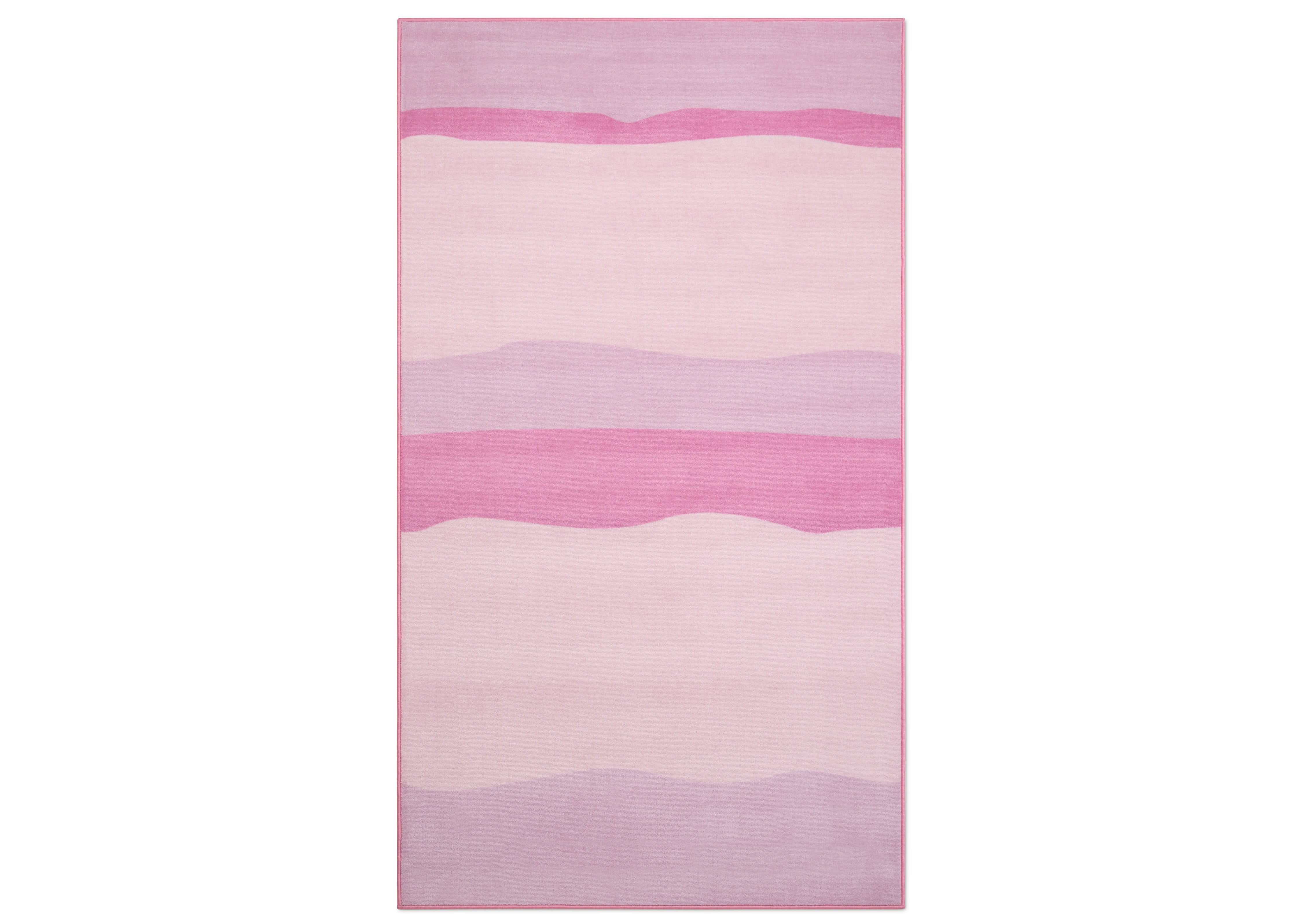 Soft Pink Ombre Rectangle Area Rug for Kids Room - 53