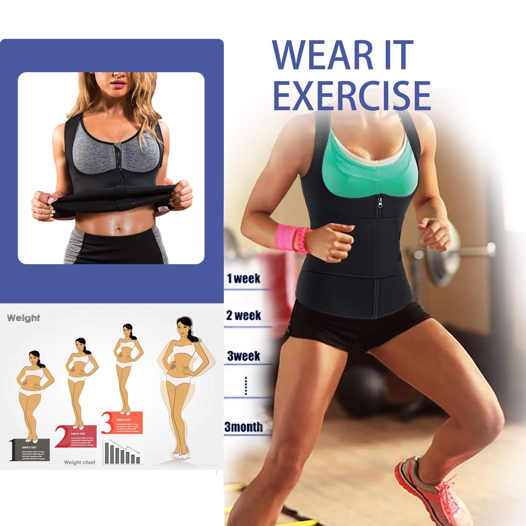 Women's Waist Trainer Corset - Neoprene Sauna Suit for Weight Loss & Body Shaping - Tummy Control Girdle for Workout, Postpartum Recovery & Everyday Wear