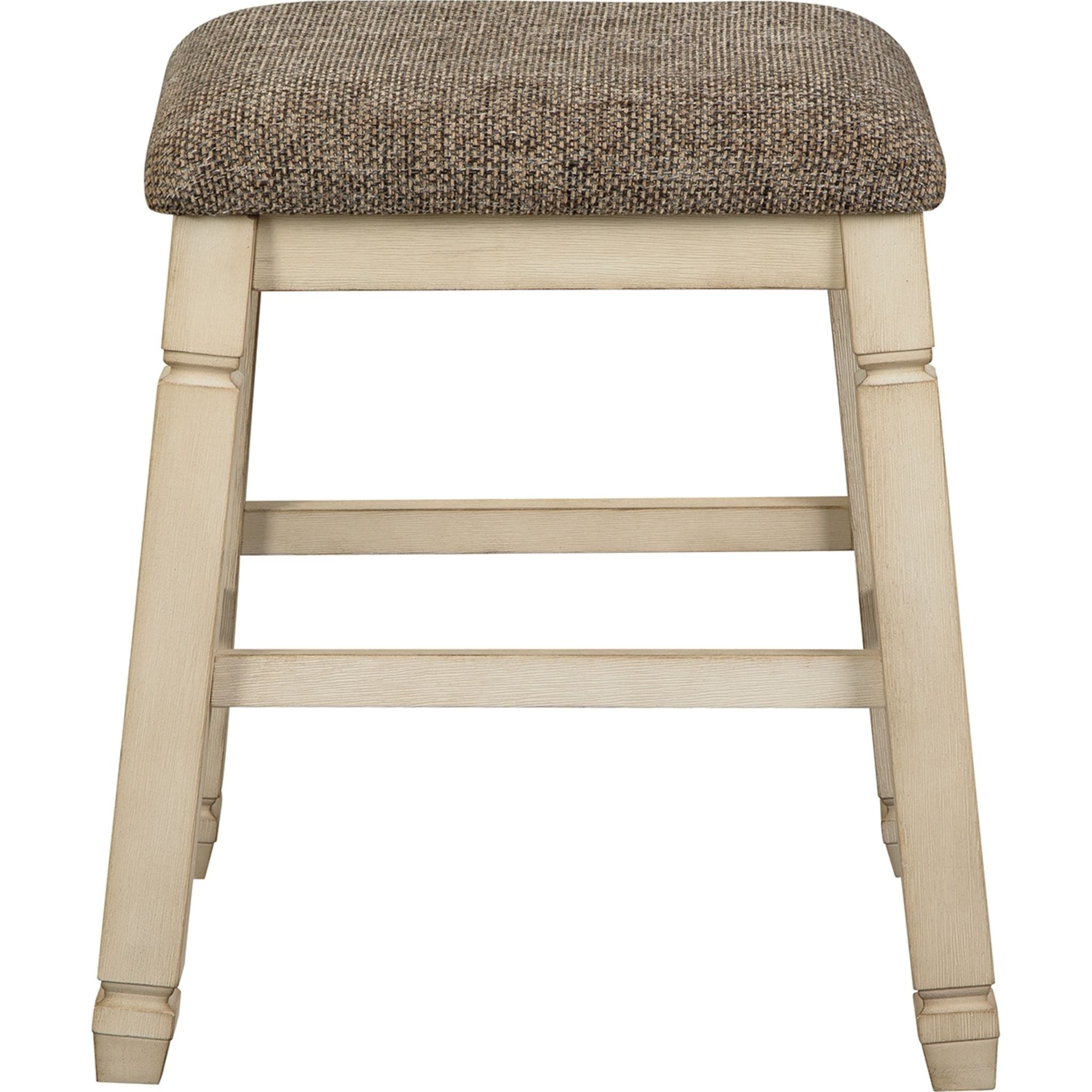 Bolanburg Counter Height Stool - Two Tone Bar Stools with Back Support - Modern Kitchen Island & Breakfast Nook Seating (D647-024)