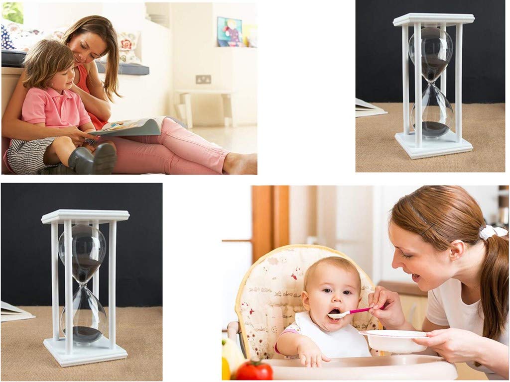 30 Minute Hourglass Sand Timer - Black Decorative Sandglass for Kitchen, Office, Living Room, Bedroom | Perfect for Cooking, Study, Games, Christmas & New Year Decor