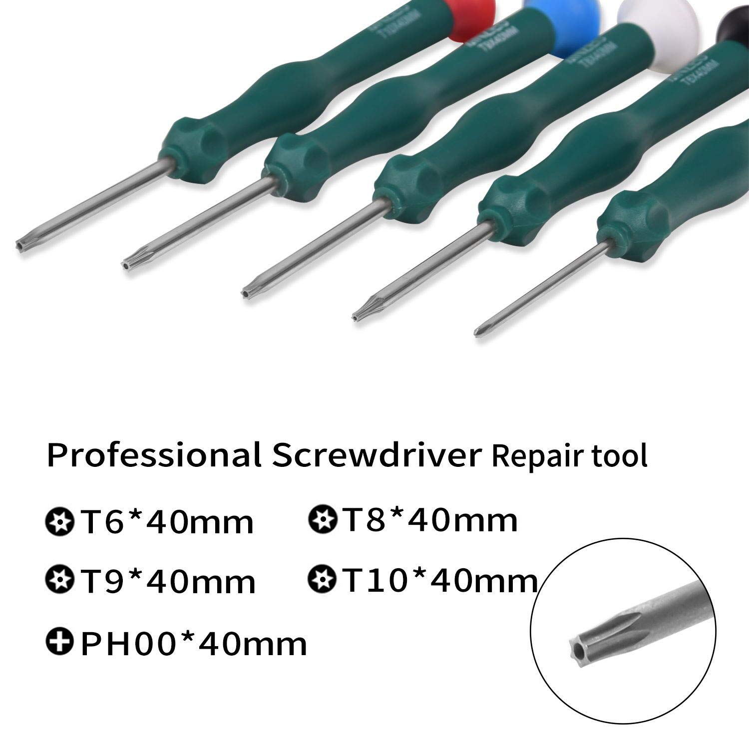 Premium T6 T8 T9 T10 Xbox One Screwdriver Set - 9-in-1 Torx Security Repair Tool Kit for Xbox One/Xbox 360/PS3/PS4/PS5 Controller with Brush, Tweezers & Opening Pry Tools - Perfect for Gaming Console Maintenance & DIY Repairs