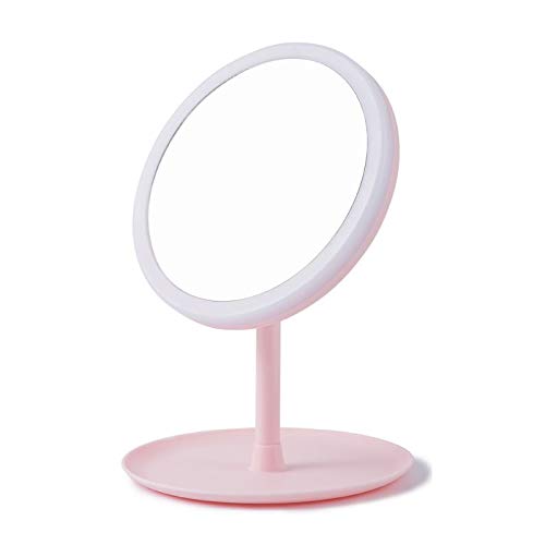 LED Makeup Mirror with Lights - Portable Folding Vanity Mirror for Women, Dorm & Travel, 360° Adjustable Brightness - Perfect for Home, Office & On-the-Go Touch Ups
