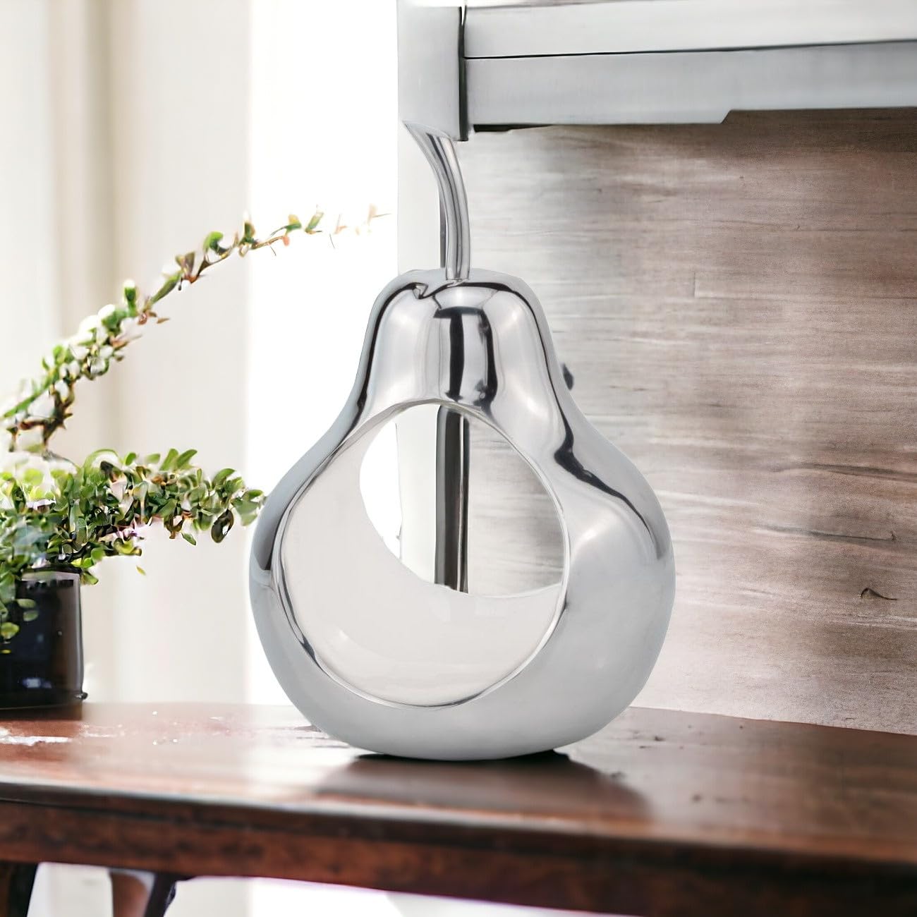 Modern White Pear Decorative Bowl - 11.5