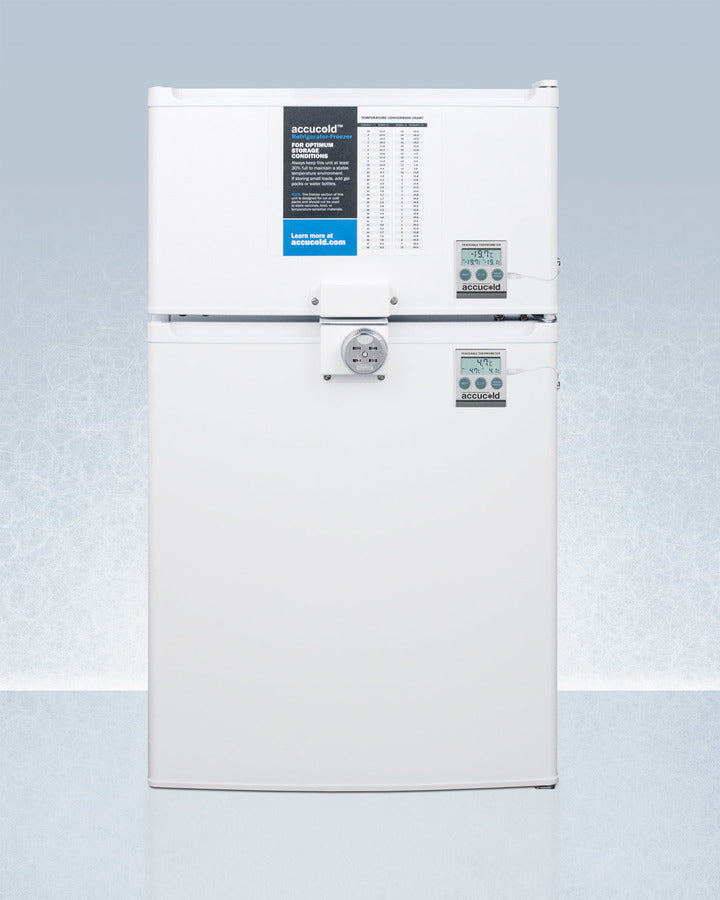Accucold 19-Inch Wide ADA Compliant Refrigerator Freezer - CP351WLLF2PLUS2ADA - Perfect for Small Kitchens, Offices, and ADA-Compliant Spaces