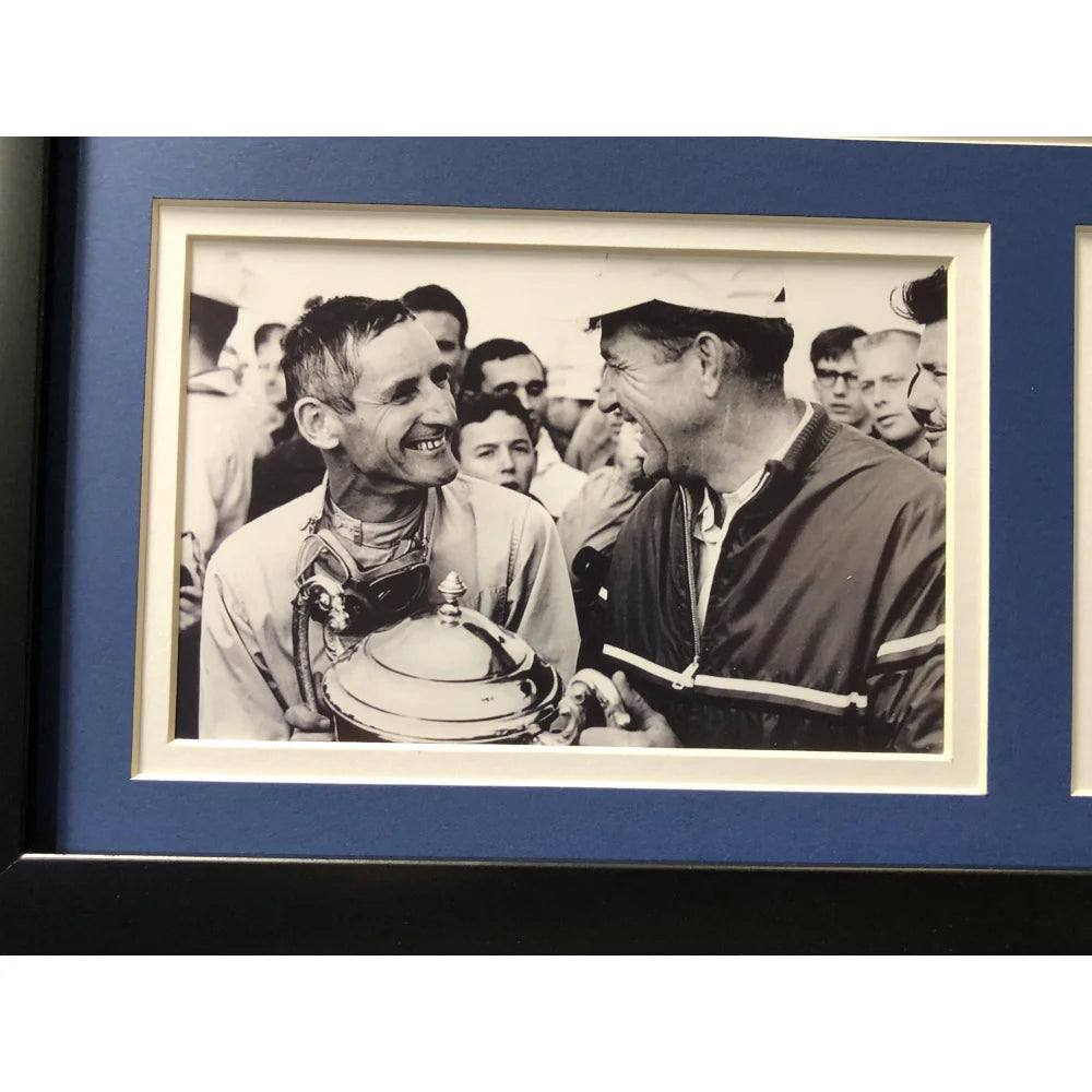 Authentic Carroll Shelby Framed Movie Prop Plate - Ford vs Ferrari Cobra Mustang Photo Memorabilia - Perfect for Racing Fans & Movie Collectors - Home Theater Decor, Man Cave Display, Gift for Car Enthusiasts
