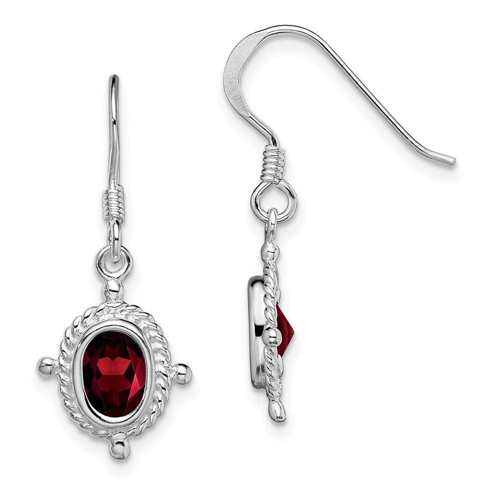 Exquisite Sterling Silver Garnet Earrings for Women – Elegant Dangle Earrings for Parties, Weddings & Special Occasions