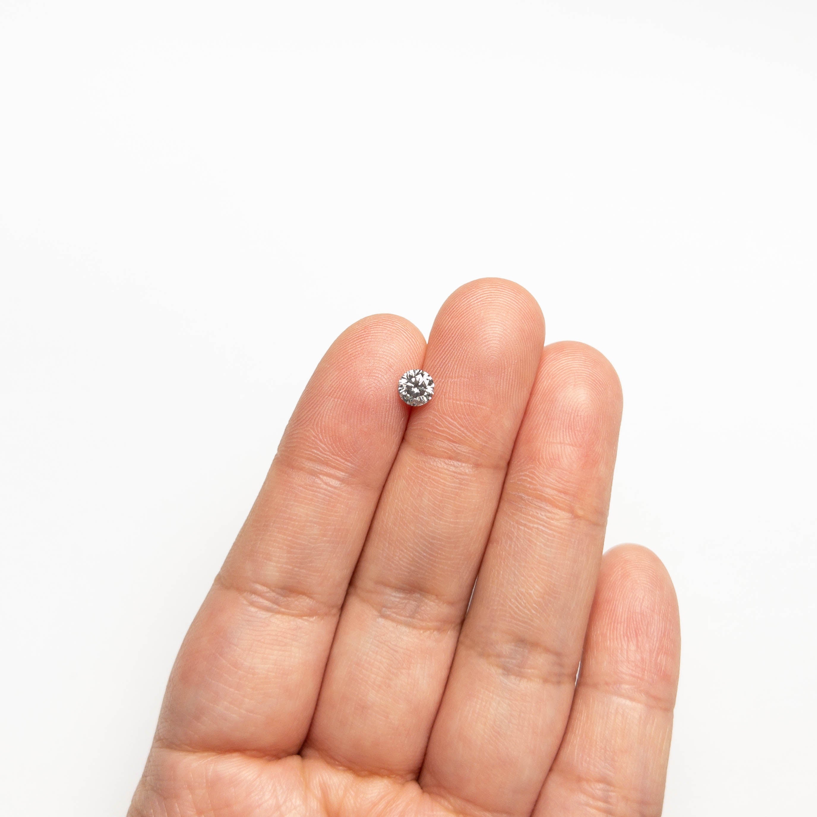 0.48ct Fancy Grey Round Brilliant Cut Diamond - 4.92x4.95x3.08mm (18968 13) - Perfect for Engagement Rings & Fine Jewelry