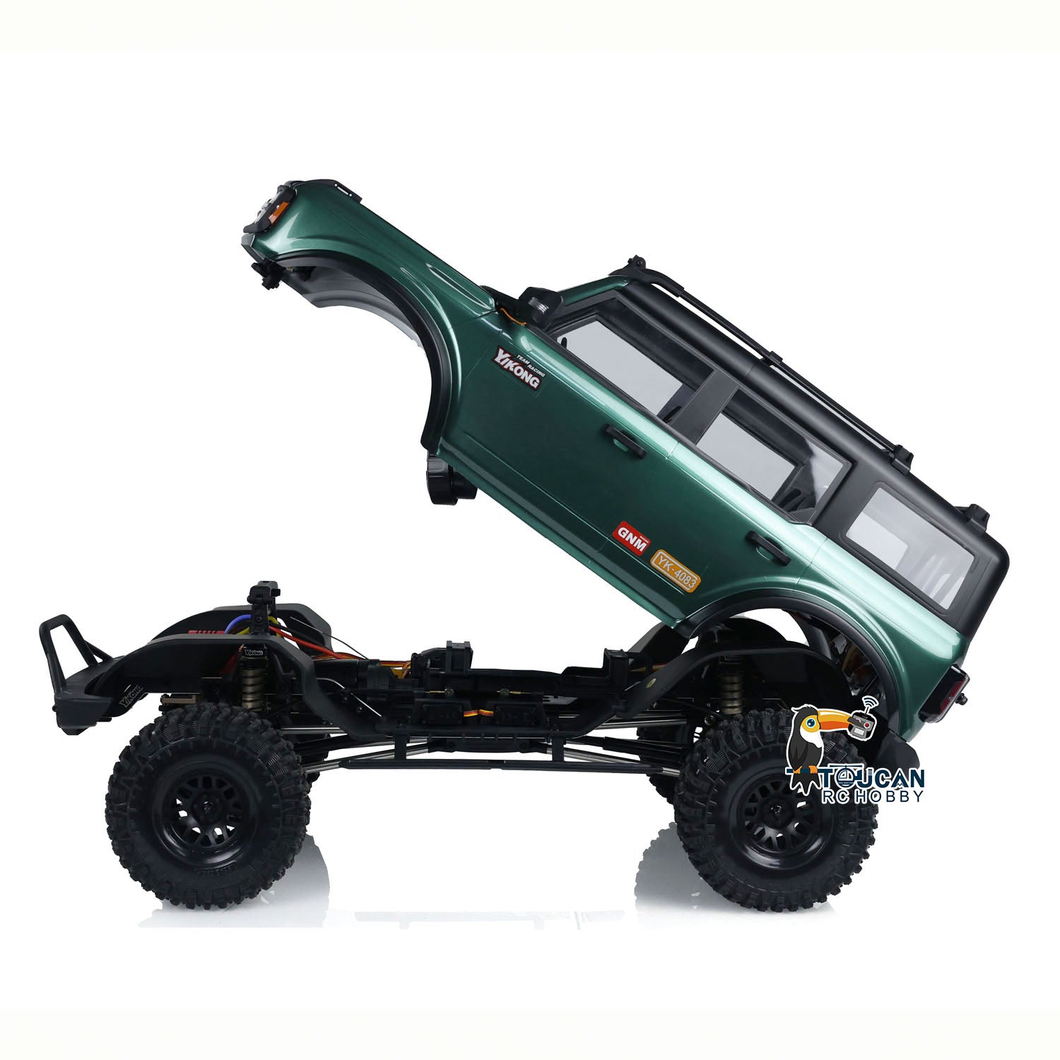 YK4083 V3 1/8 Scale 4WD RC Rock Crawler Off-Road Truck with Servo Motor & ESC - Remote Control Hobby Car for Trail Climbing and Outdoor Adventure