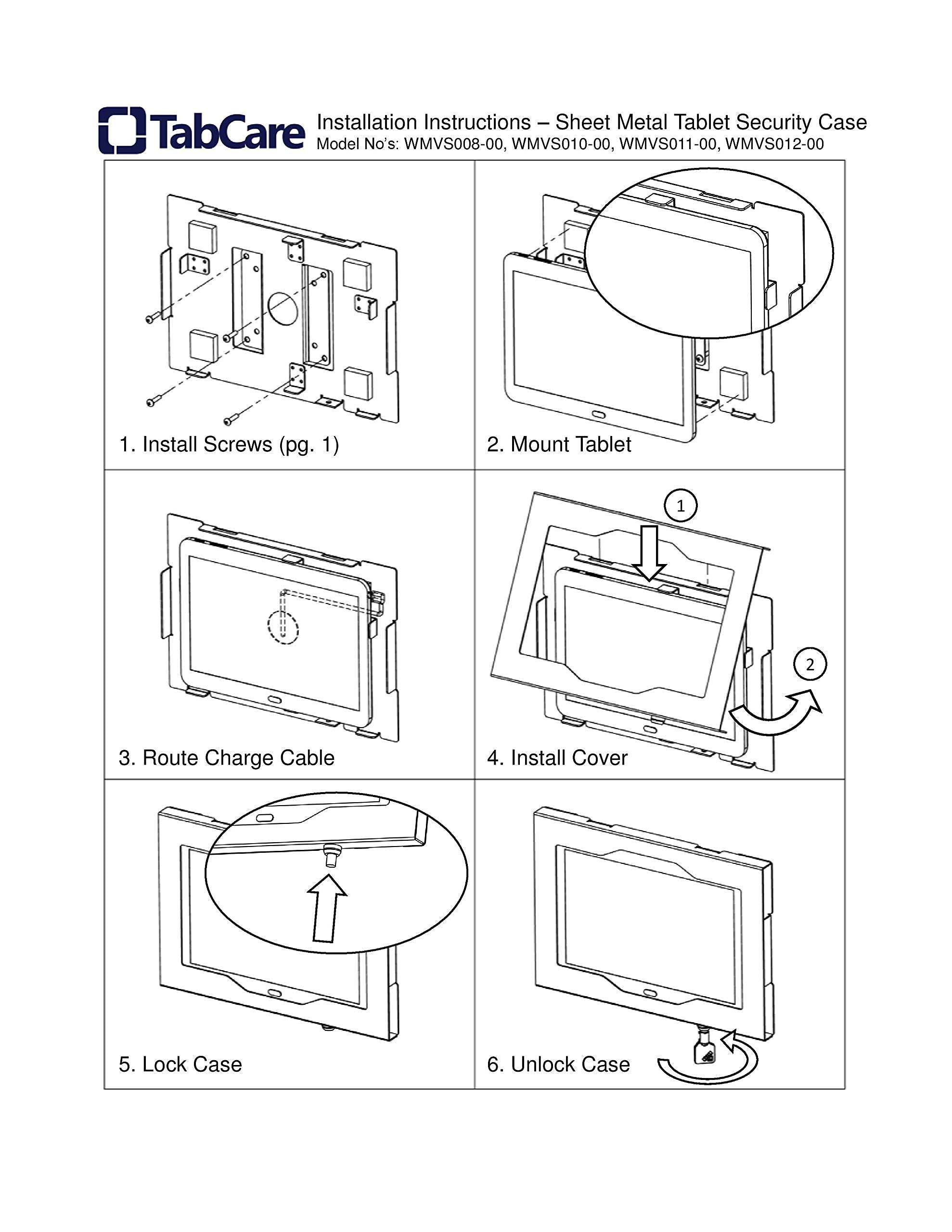 Secure TABcare Anti-Theft Metal Locking Case for Samsung Galaxy TAB A 8.0 2019 (SM-T290) - Heavy Duty Protection for Kiosk, POS System, Retail Store Display & Time Clock - Perfect for Business & Public Use (Black)