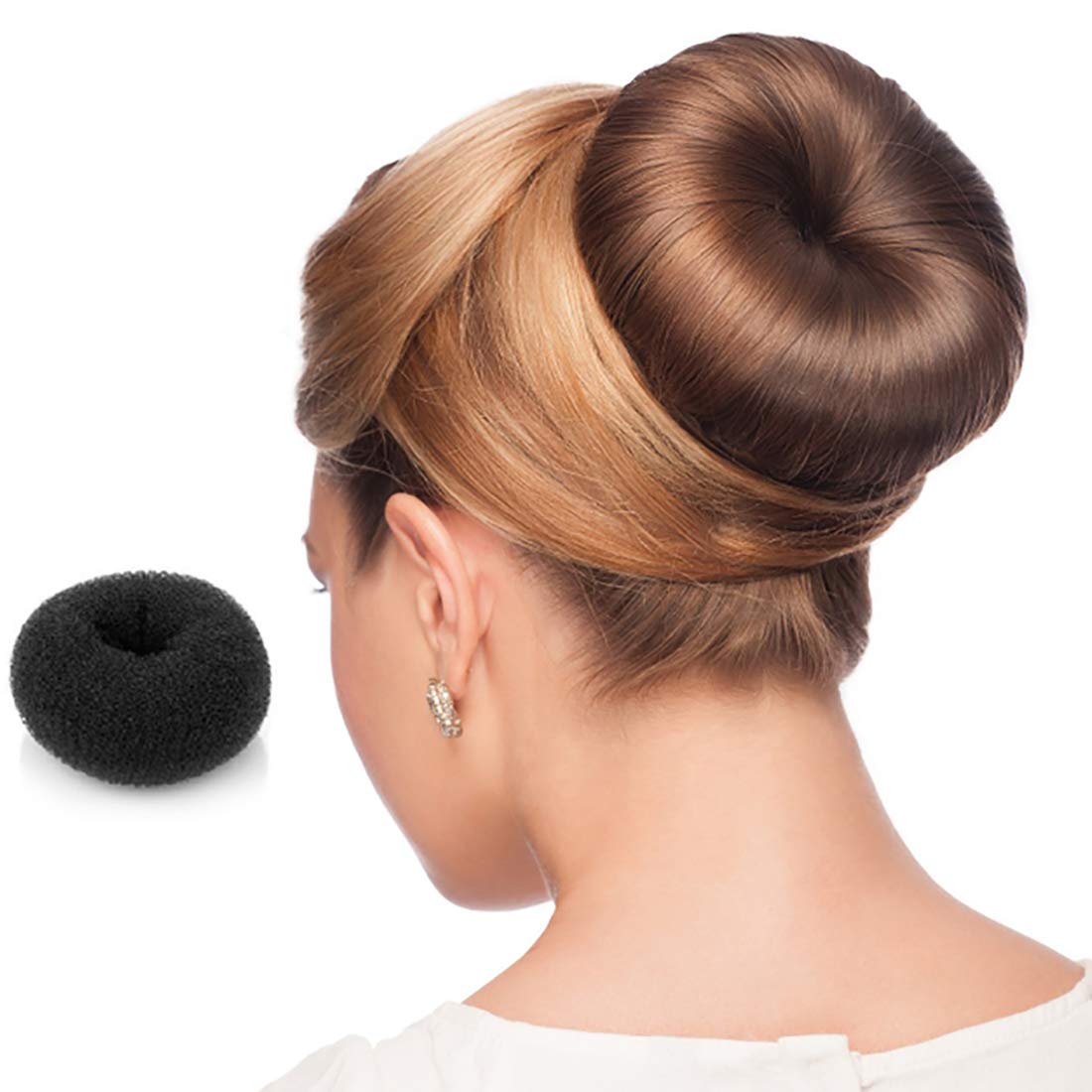 BOXO Salon Hair Bun Maker Donut - 15 Grams (Pack of 1) - Perfect for Updos, Ponytails & Professional Styling