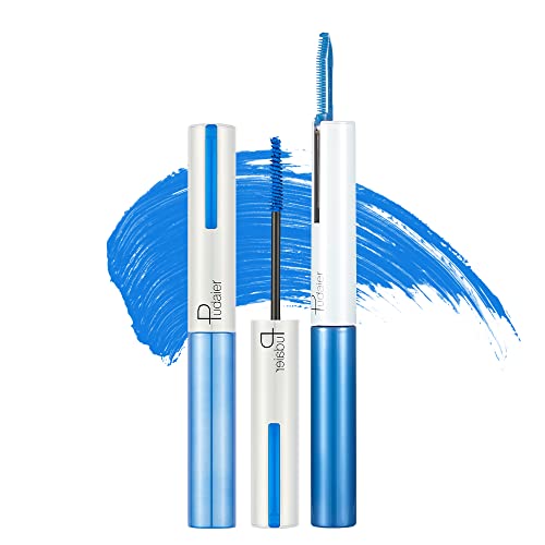 4D Fiber Colorful Lash Mascara - Volumizing & Lengthening Blue Mascara for Thicker, Longer, Curled Lashes | Waterproof, Smudge-Proof, Long-Lasting Formula | Perfect for Party, Date Night, and Special Occasion Eye Makeup (1 Piece)