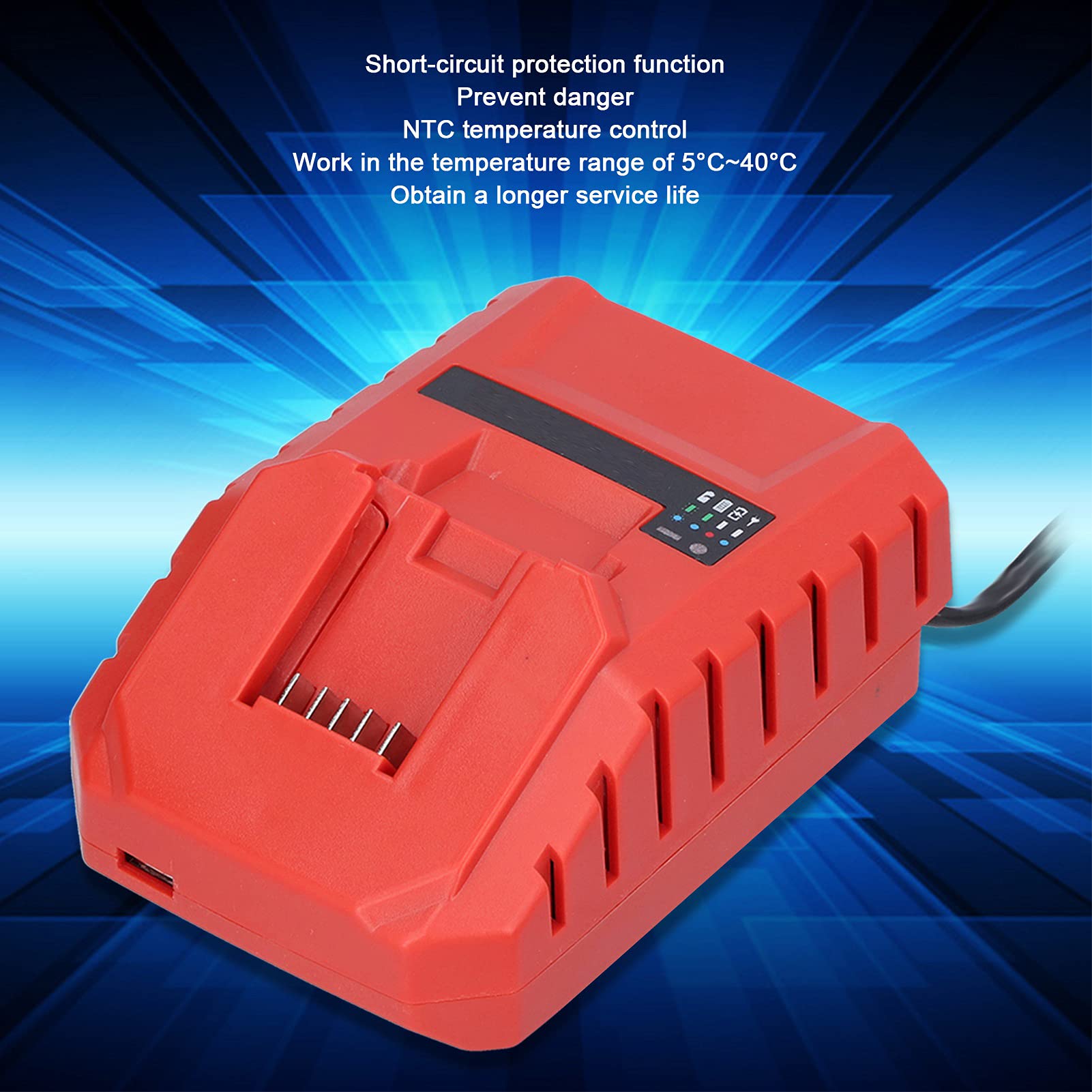 4A 100-240V Fast Battery Charger with Temperature Control - Replacement for Hilti 12V C4/12-50 Charger - Universal Power Tool Accessories (US Plug) - Perfect for Construction Sites & DIY Projects