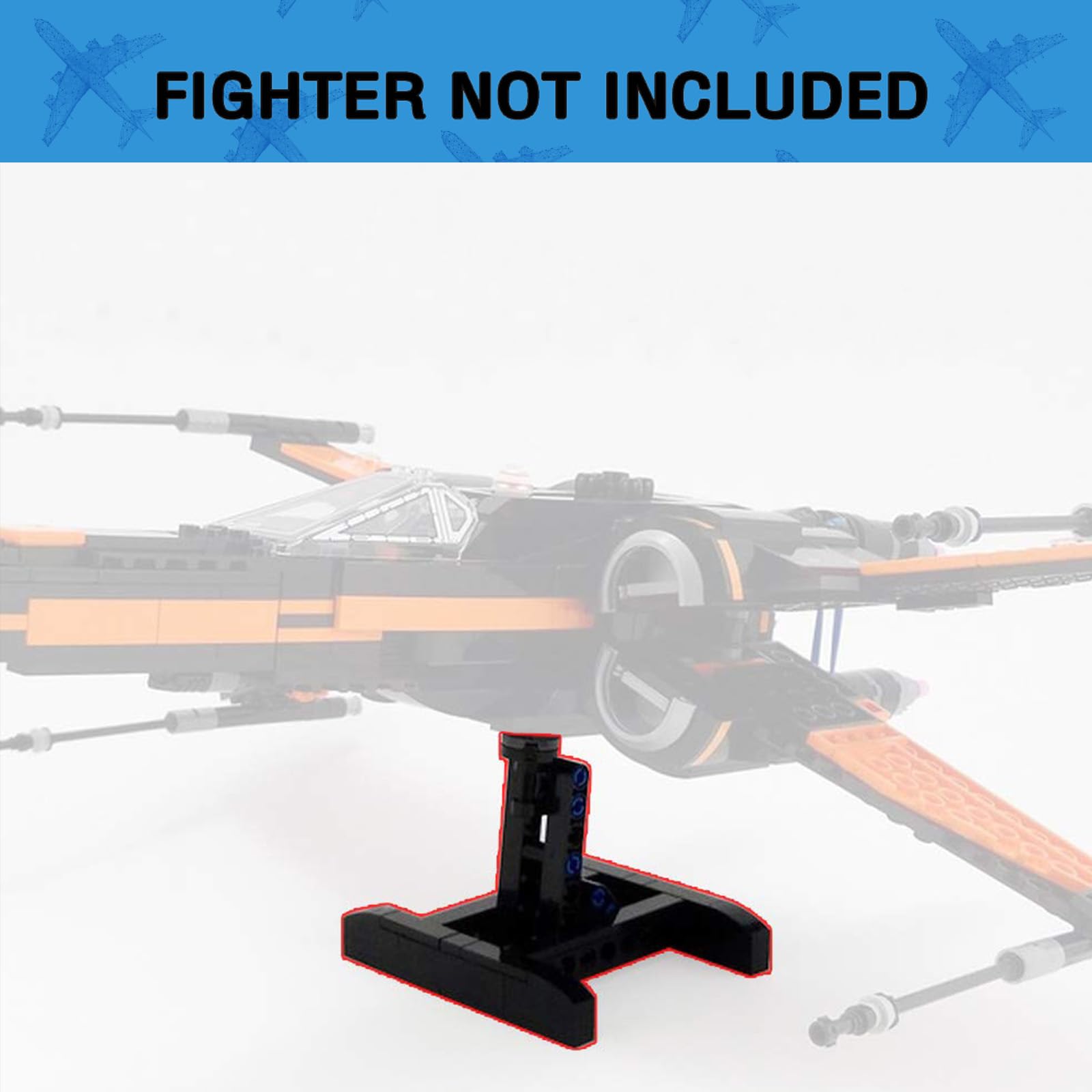 Lego Star Wars X-Wing 75301 & Mando N-1 Fighter 75325 & TIE Bomber 75347 Display Stand - 50PCs Multifunctional Building Blocks Toy Holder for Adults & Kids | Perfect for Showcase, Collection & Play
