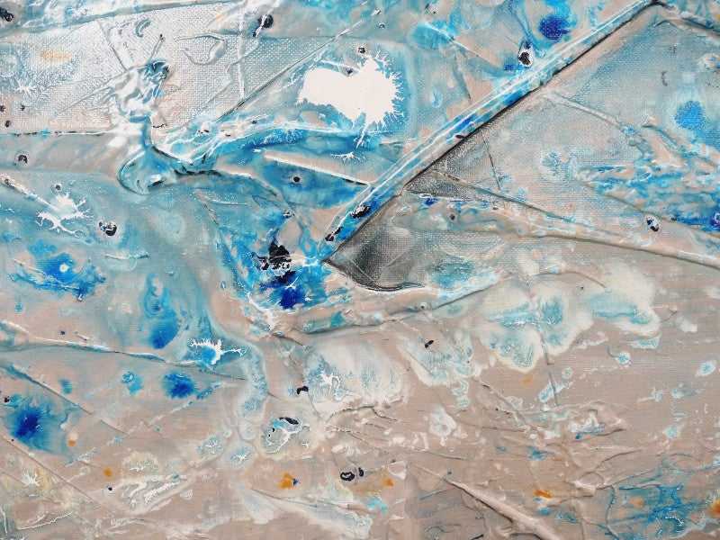 Abstract Blue Creme Art Print - Modern Wall Decor for Living Room, Bedroom & Office - Inspirational Home Decor
