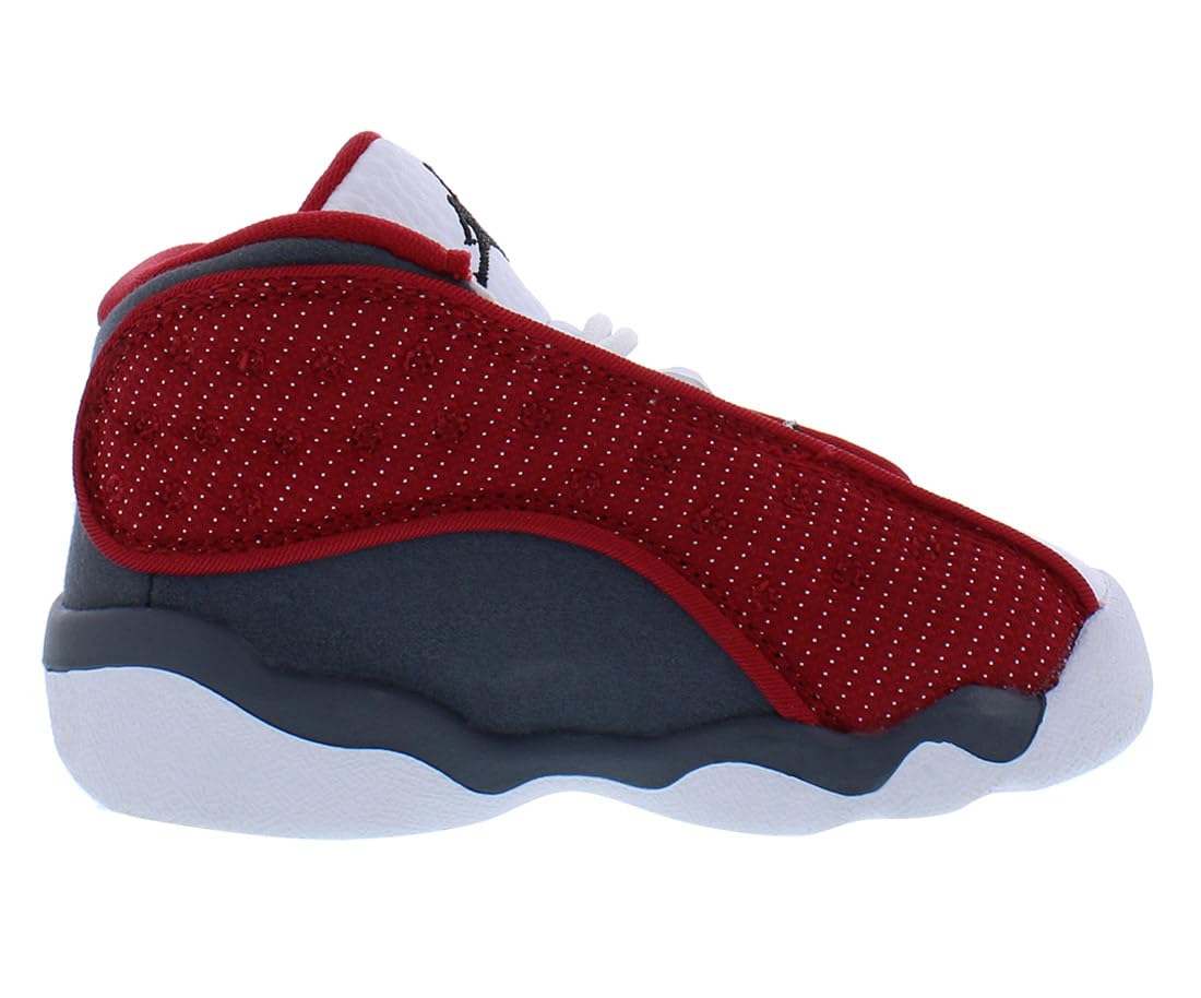 Nike Air Jordan 13 TD Toddler Shoes - Gym Red/Flint Grey/White/Black Basketball Sneakers for Kids | Perfect for Playground, Sports & Casual Wear