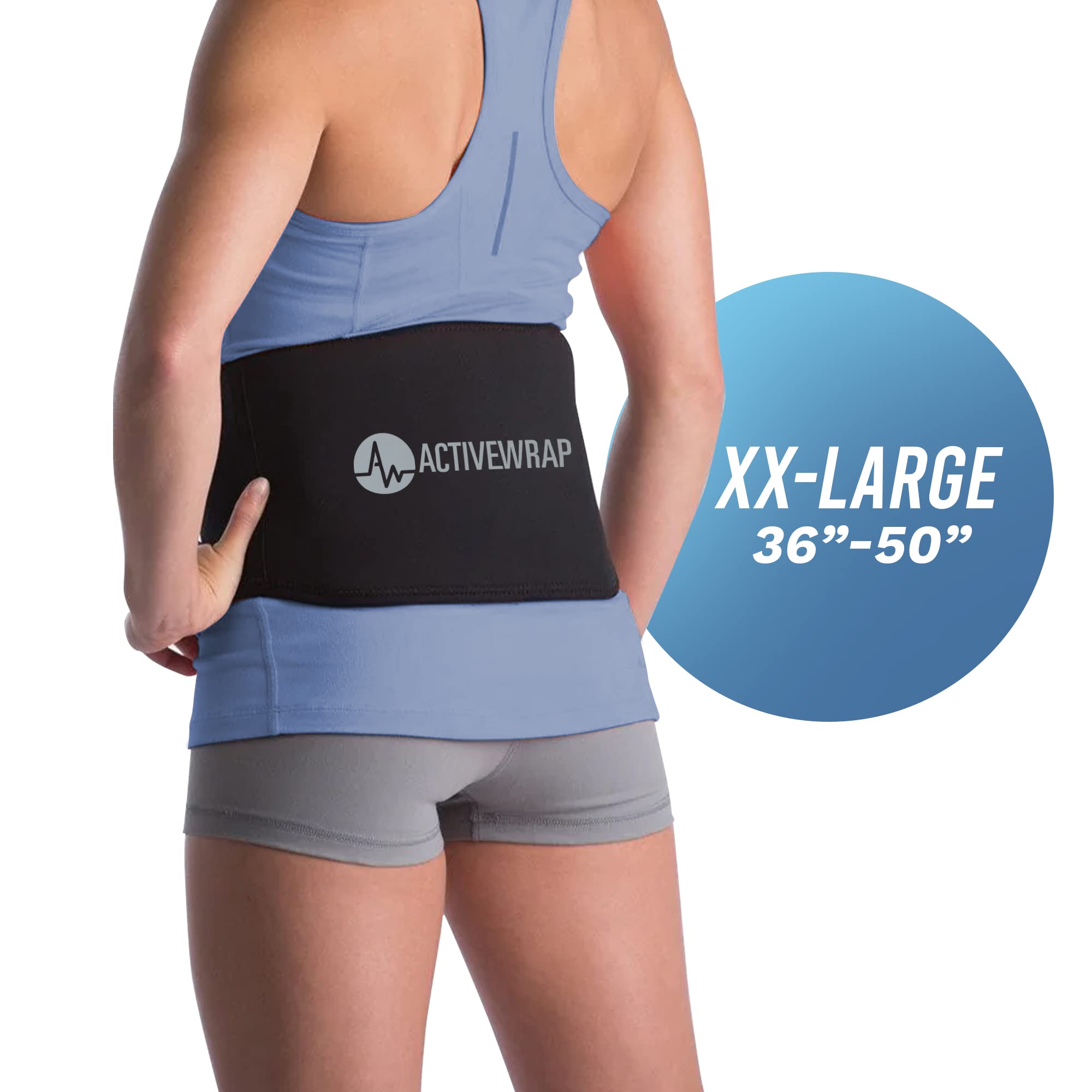 ActiveWrap Reusable Hot & Cold Therapy Ice Pack Wrap with Gel Packs - Relief for Sciatica, Lower Back Pain & Hip Discomfort - Flexible Compression Support for Recovery - Perfect for Post-Workout, Injury Rehabilitation & Chronic Pain Management